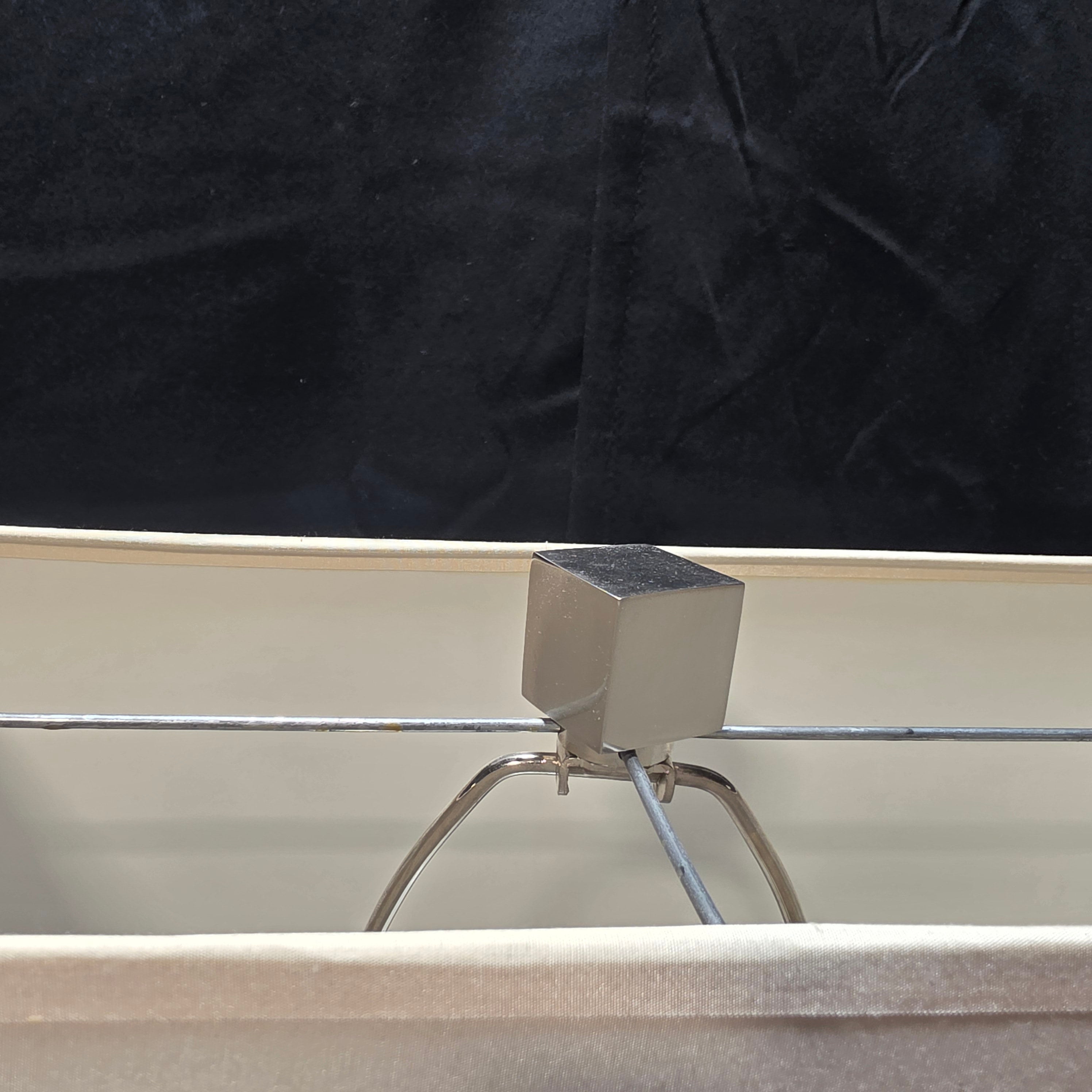 Strick and Bolton Spero Chrome and Contrast Black Base Floor Lamp 18"x9"x60"