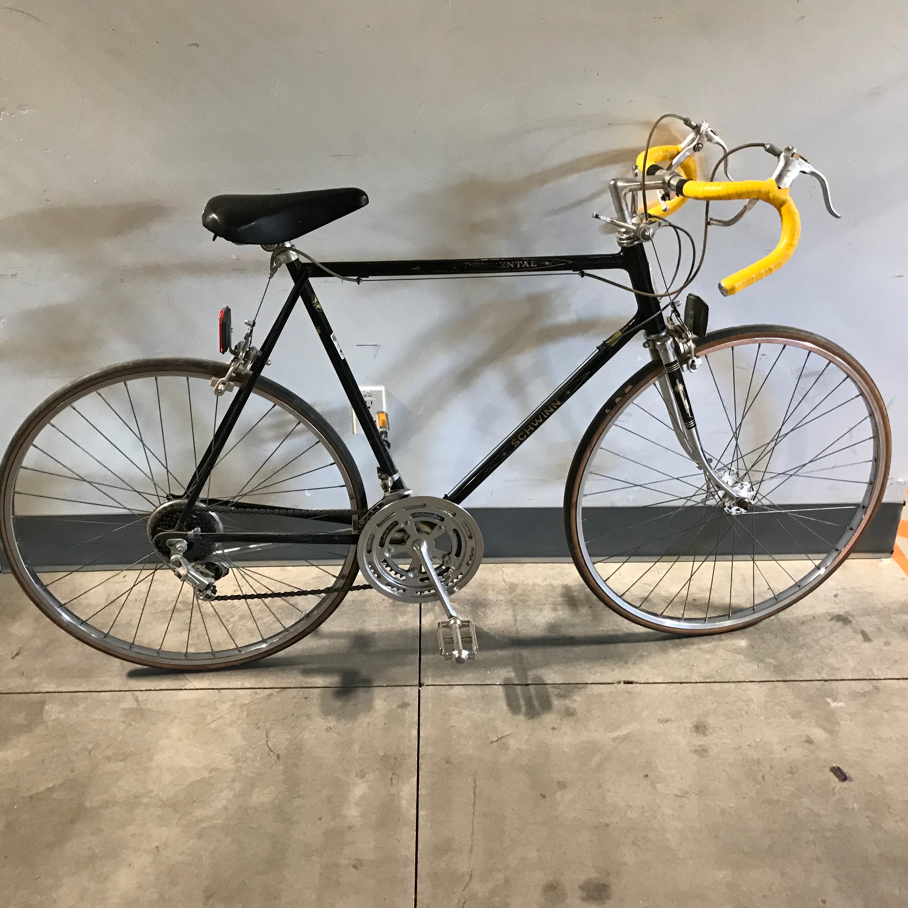 Schwinn Continental 24" Black 10 Speed  1970ish Road Bike