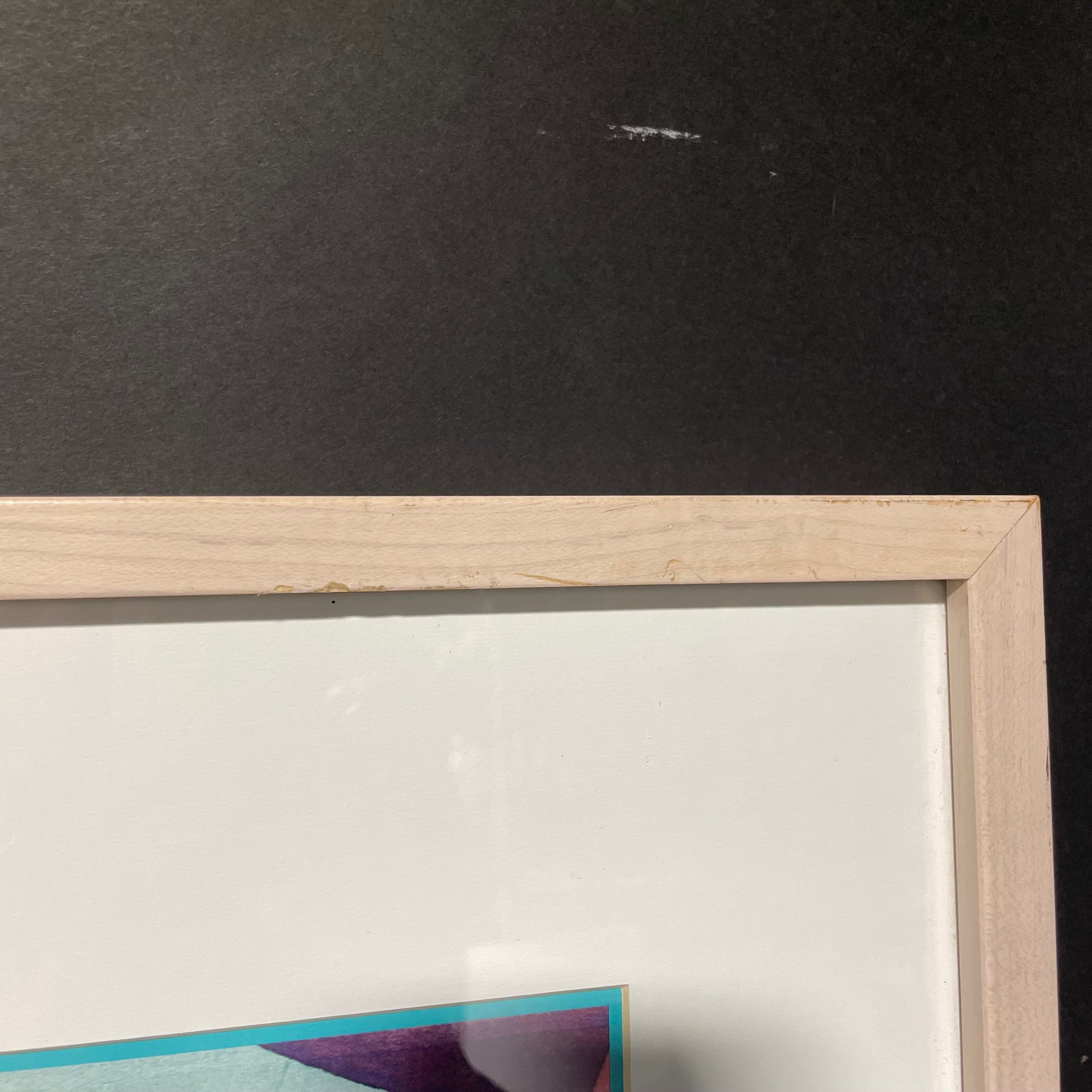 Ian Tremewen "Spinnaker Sky" Print In Light Wood Frame 37" x 30"