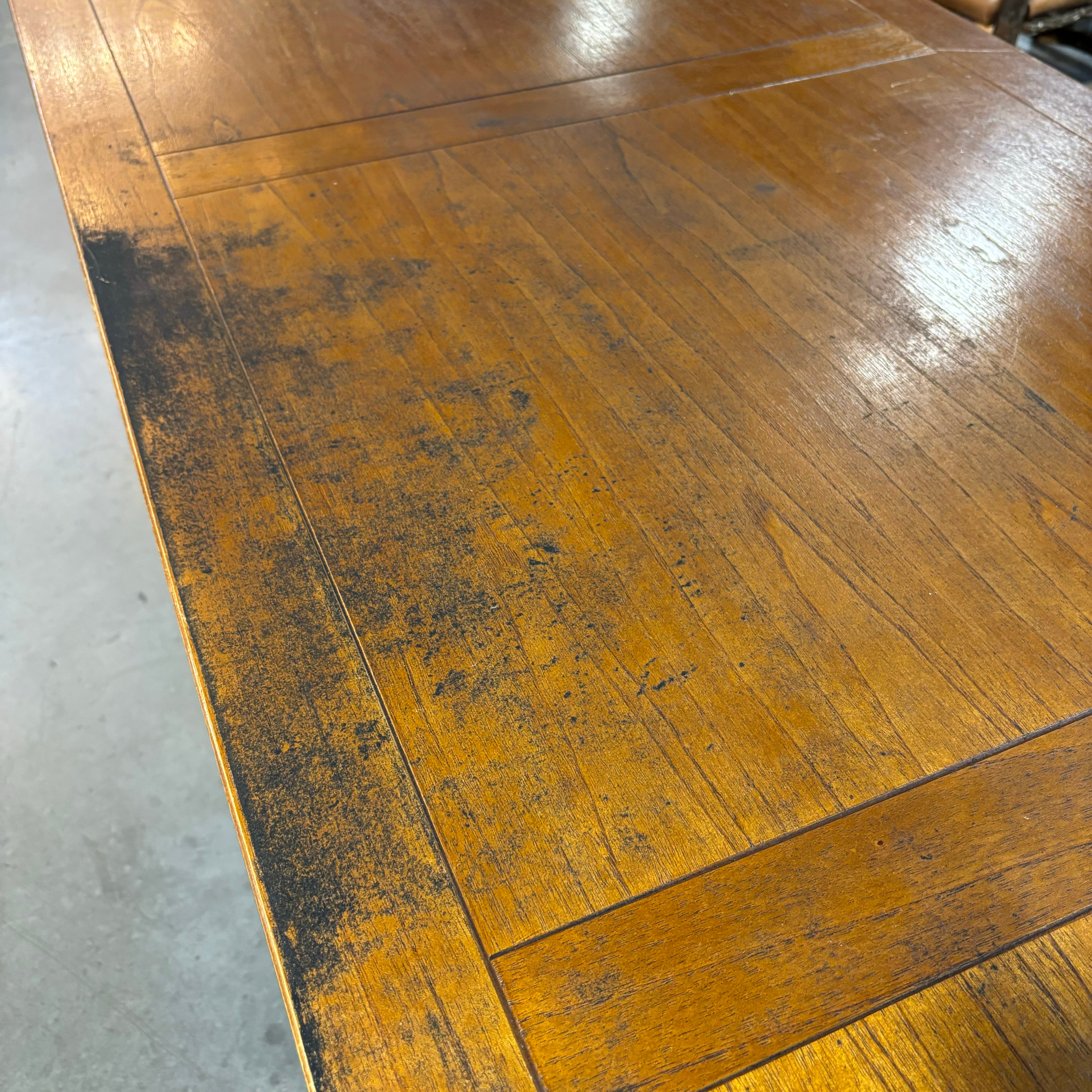 Arhaus Solid Wood with Iron Accents 6 Drawer Desk 71"x 31.5"x 30.5"