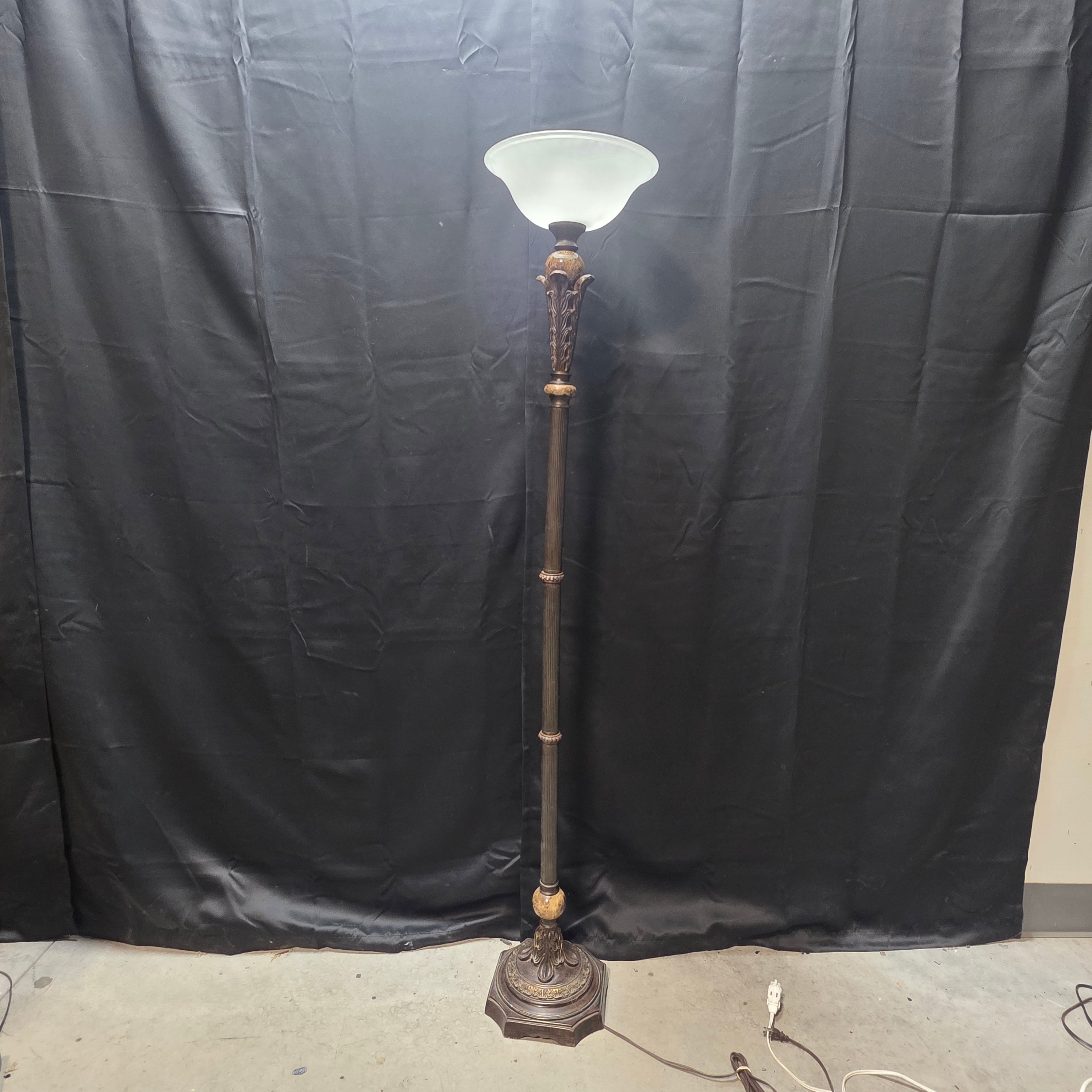Neo-Classical European Style Resin / Stone Accent Floor Lamp 12.75"Dx70.5