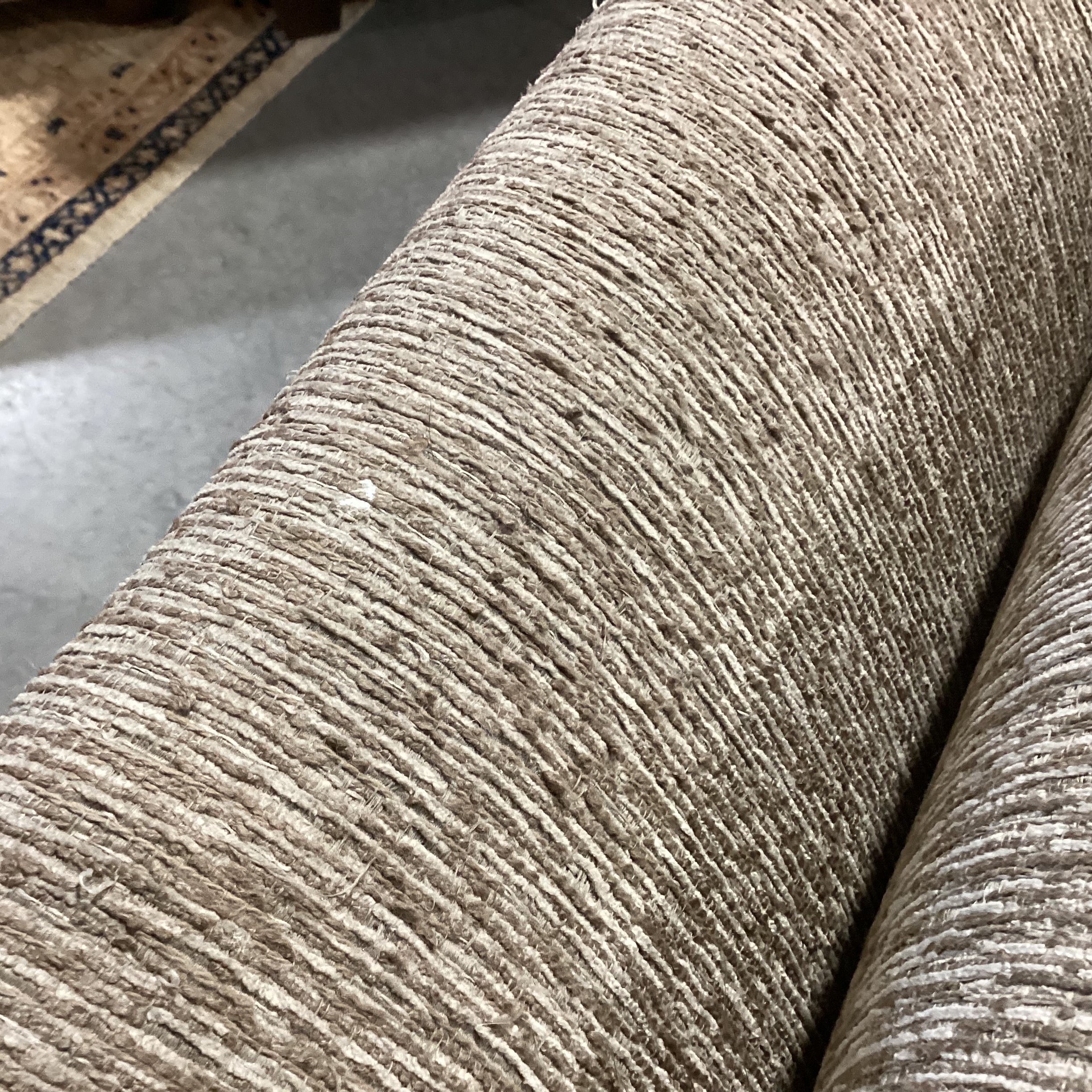 Pearson Heritage Home Group Tan & Cream Texture Woven Slope Arm Swivel Chair 32"x 38"x 34"