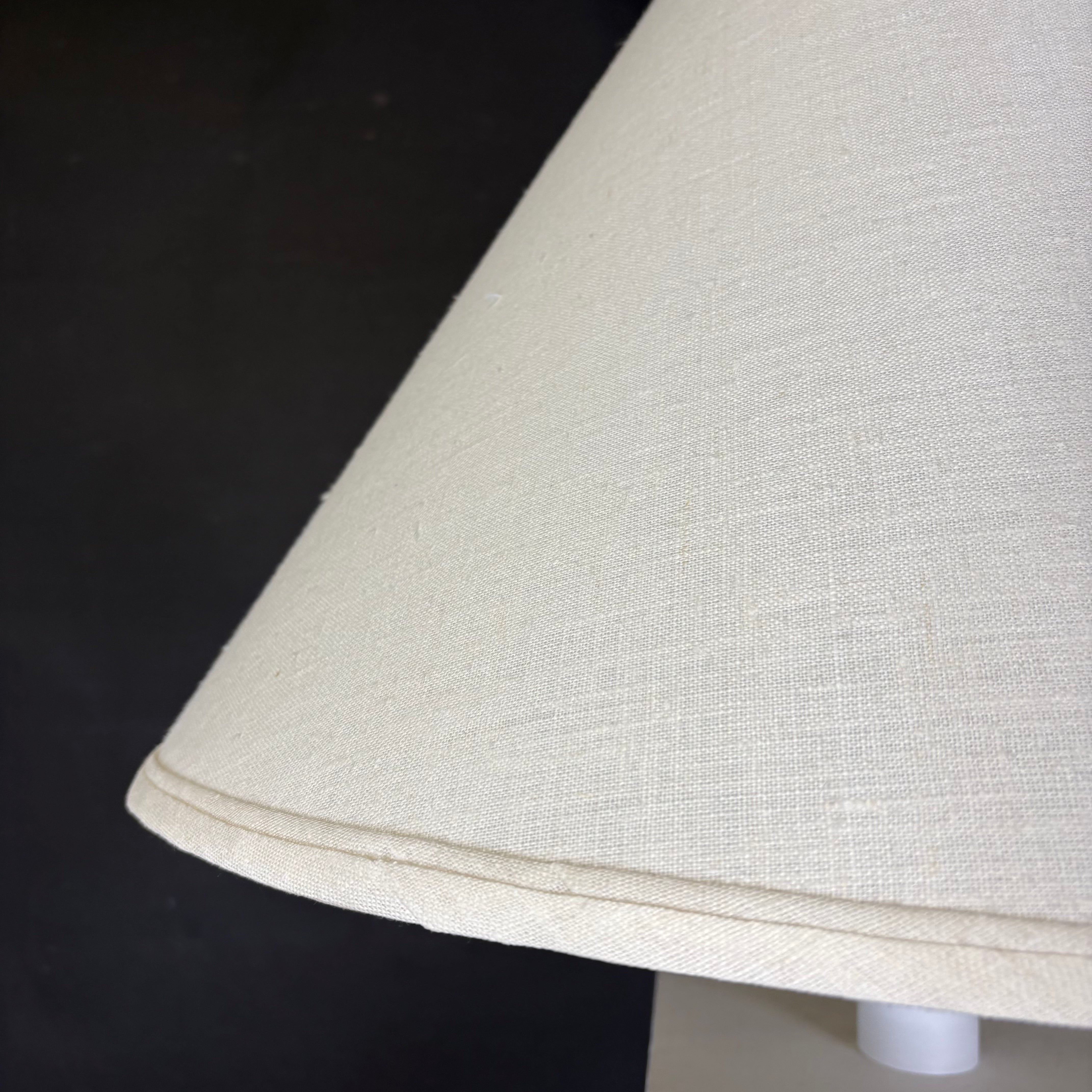 Post Modern Style White Plaster Twist Column with Shade Floor Lamp 27” Diameter @ Shade x 64”