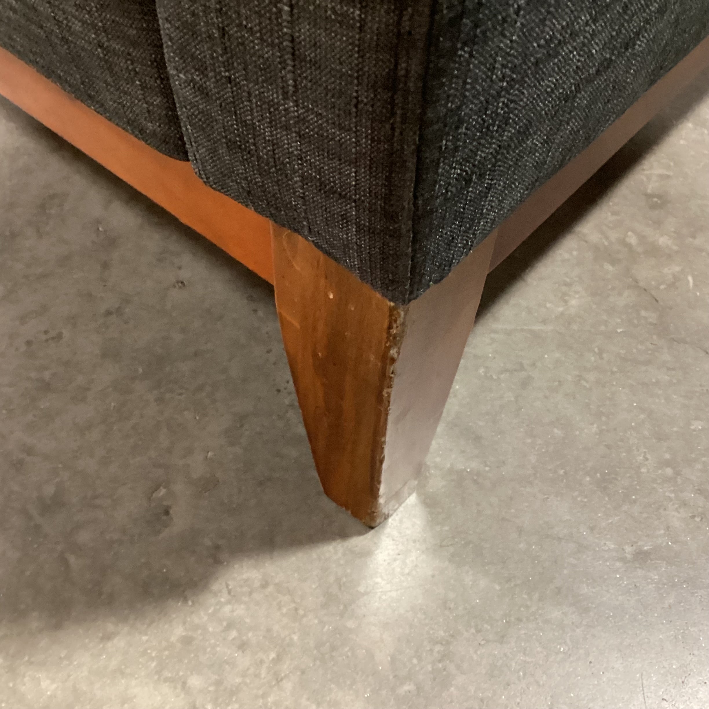 Charcoal Linen with Wood Base Chair 29"x 31"x 33"