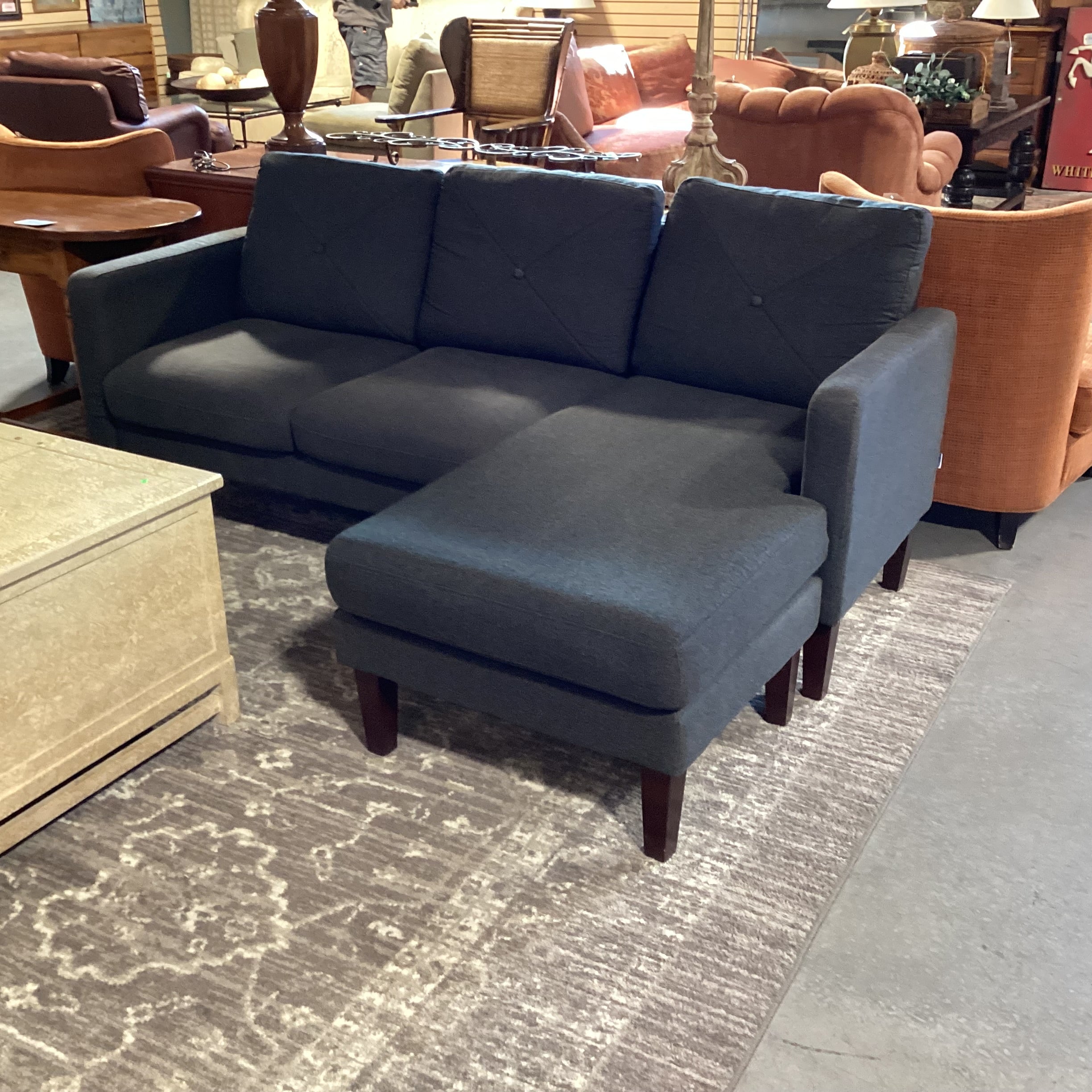 Belfinn Charcoal 2 Piece with Left or Right Chaise Sectional 80"x 55"x 31"x 31"