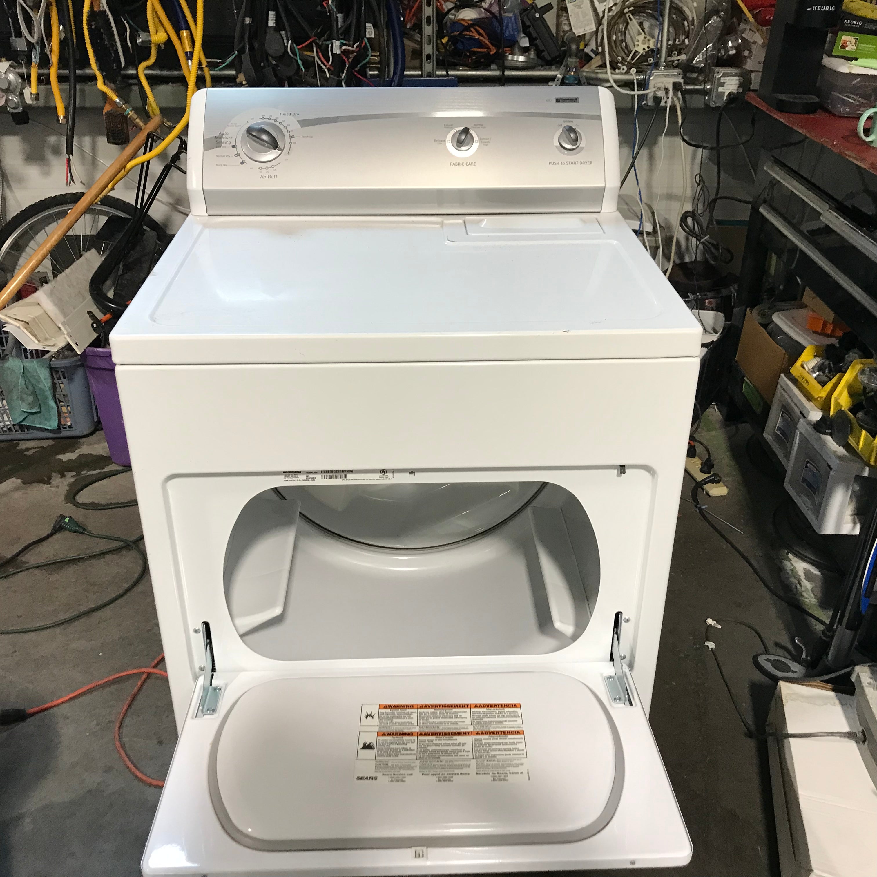 Kenmore White Front-Load Electric Dryer 29"x 28"x 44"