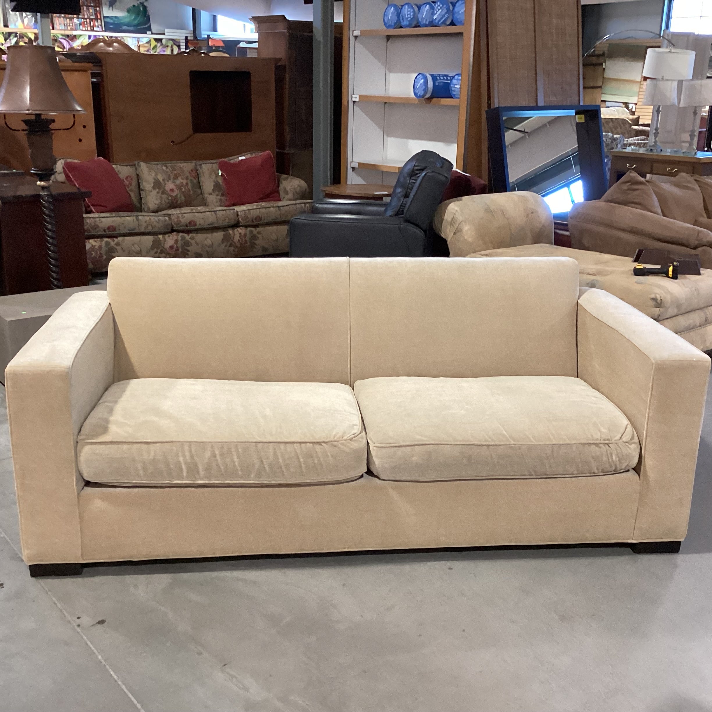 Room & Board Wheat Woven Sofa 81"x 36"x 32"
