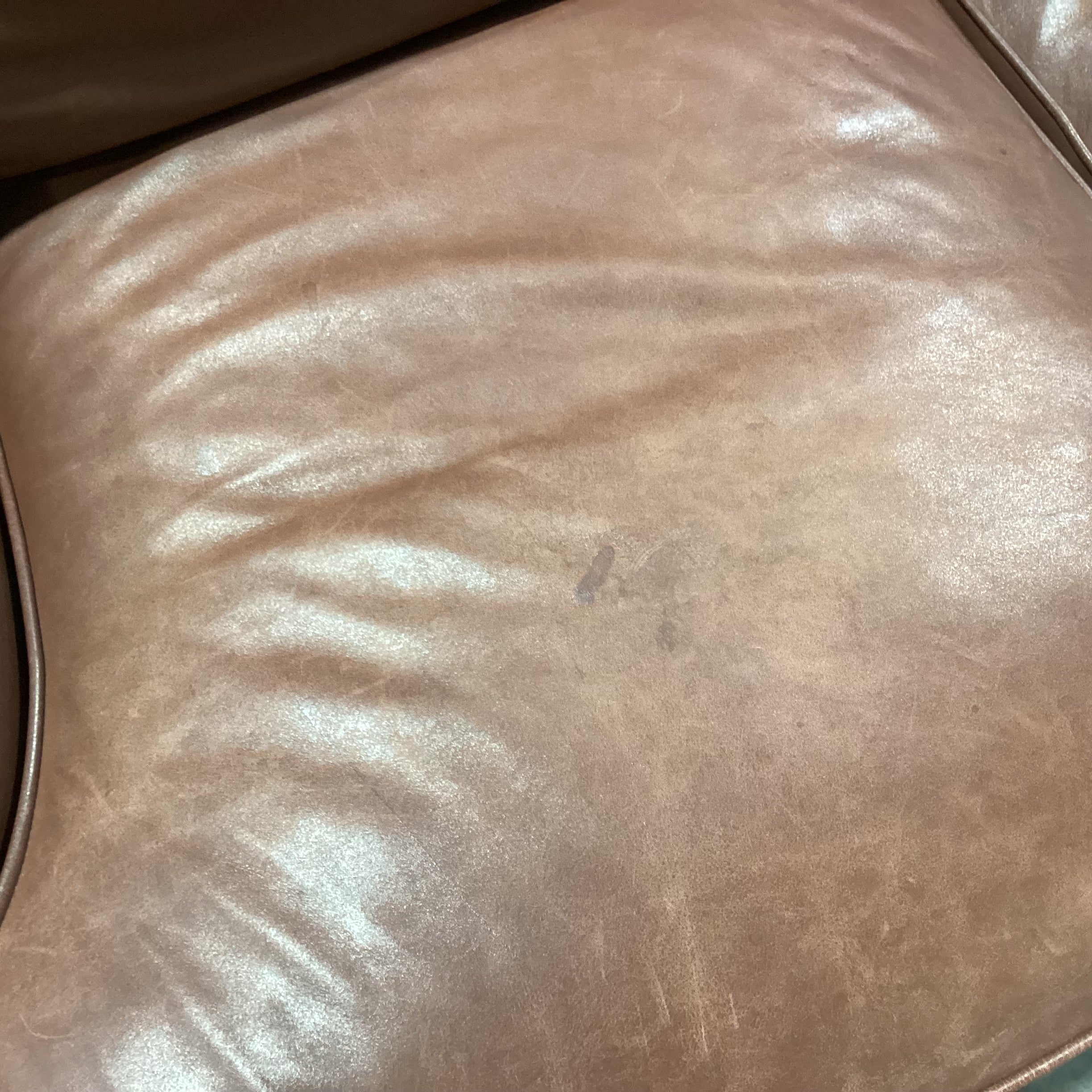 Hancock & Moore Brown Leather Down Mix Loveseat Sofa 66"x 39"x 35"
