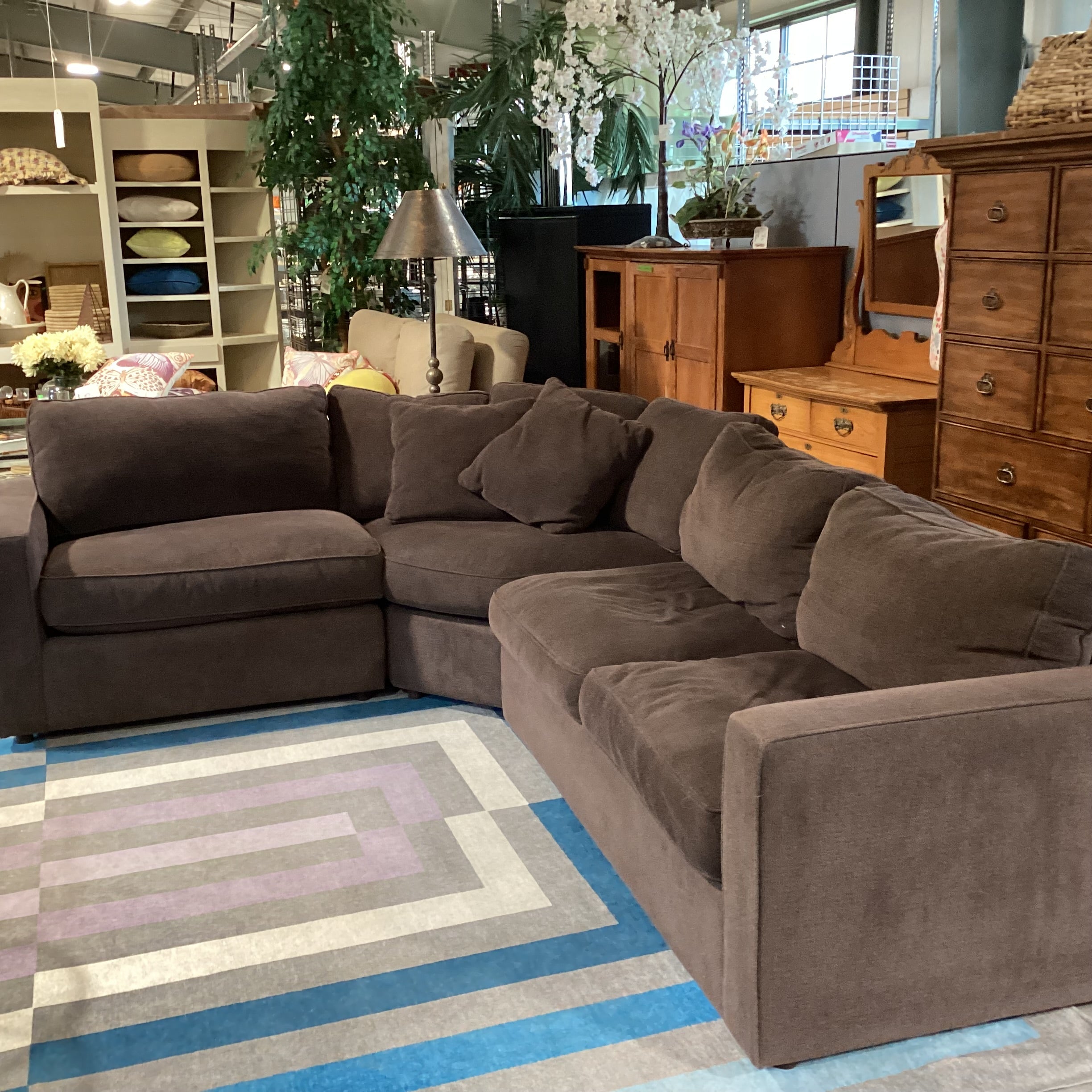 Room & Board Eggplant 3 Piece Sectional 84"x 105"x 36"x 30"