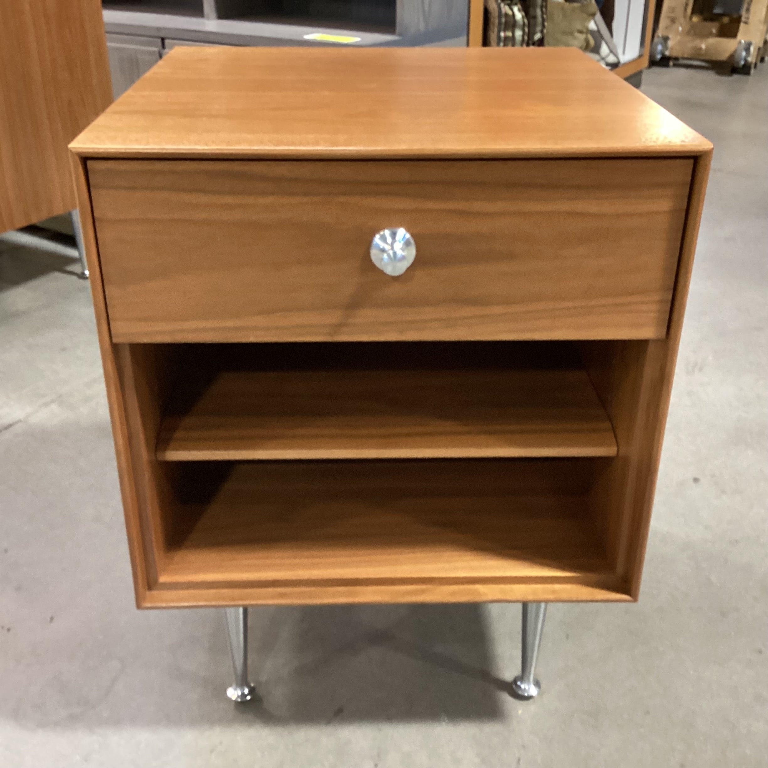 Herman Miller George Nelson Walnut Thin Edge Night Stand 18"x 18.5"x 24"