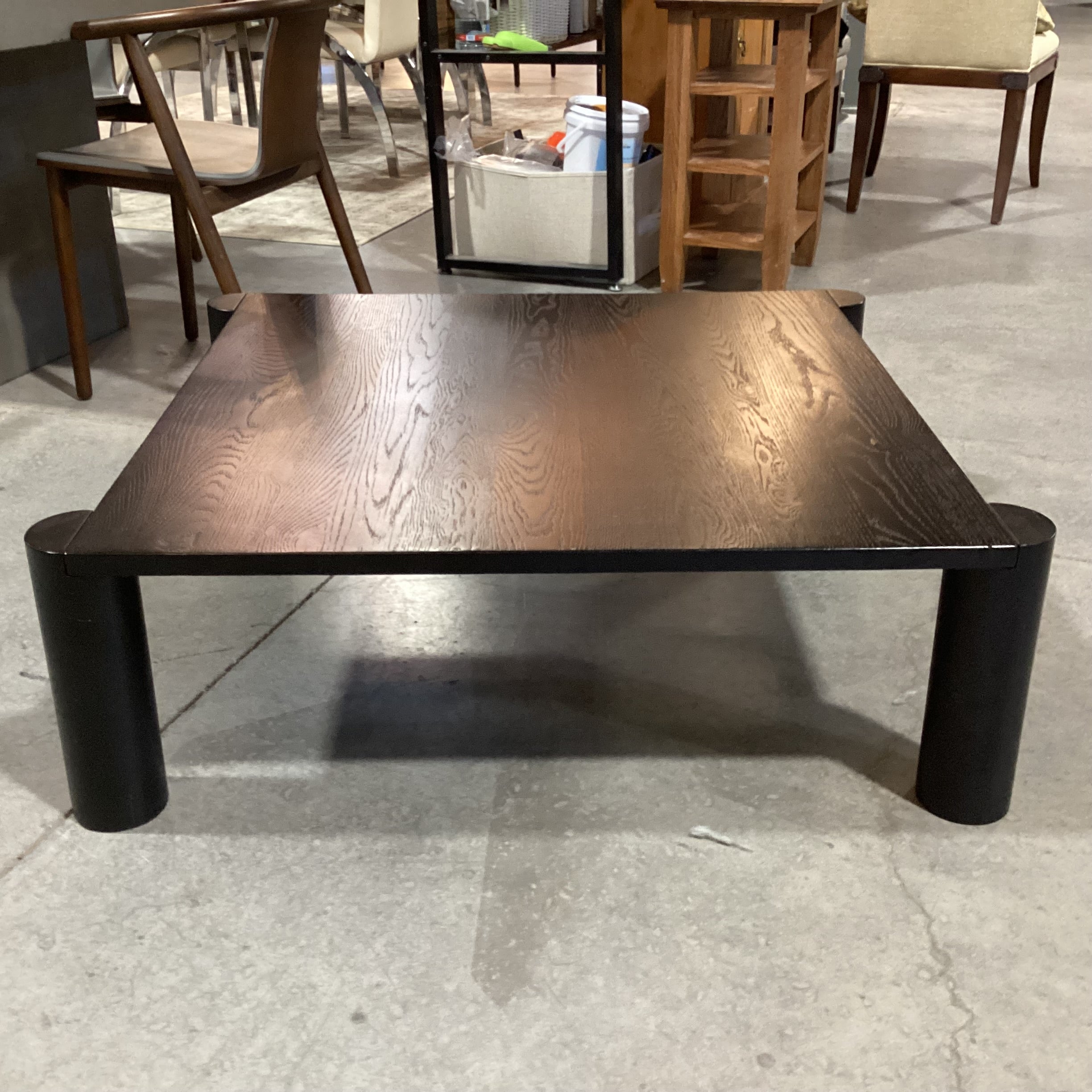 Moes Home Post Black Oak Coffee Table 40"x 36"x 13.5"
