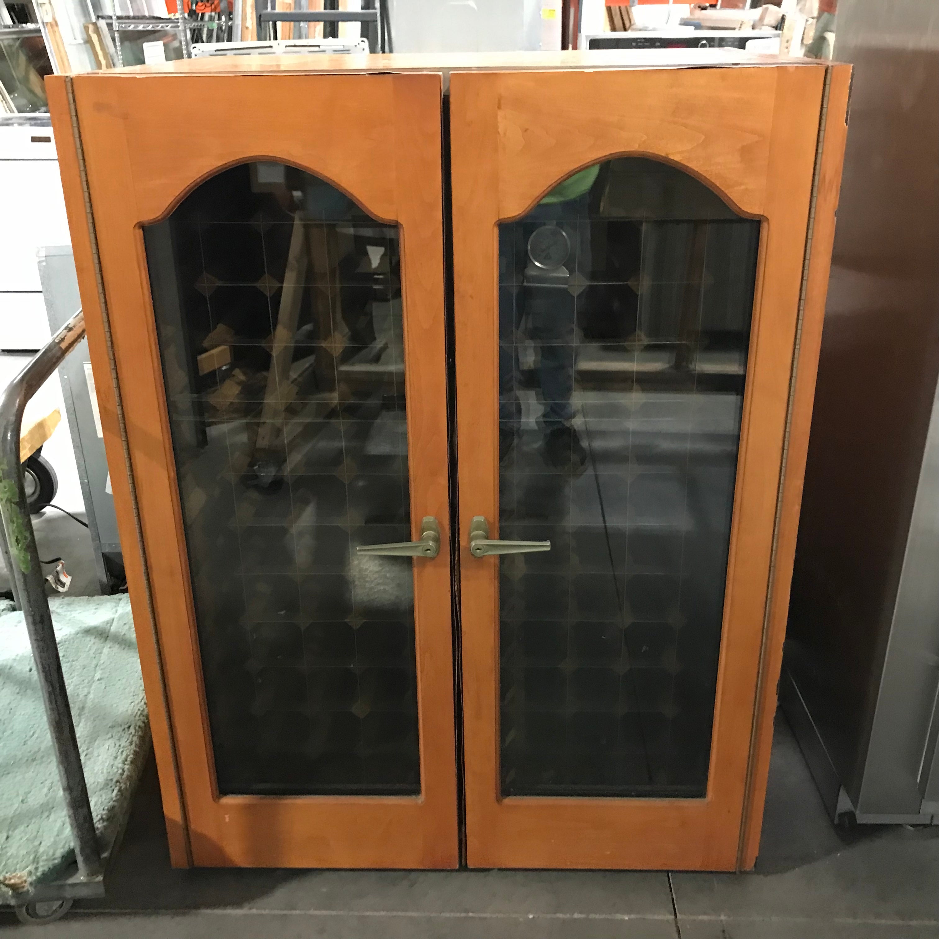 Wine Cooler Cabinet, Brown, 88-Bottles Wine Cooler 38"x 28"x 49"