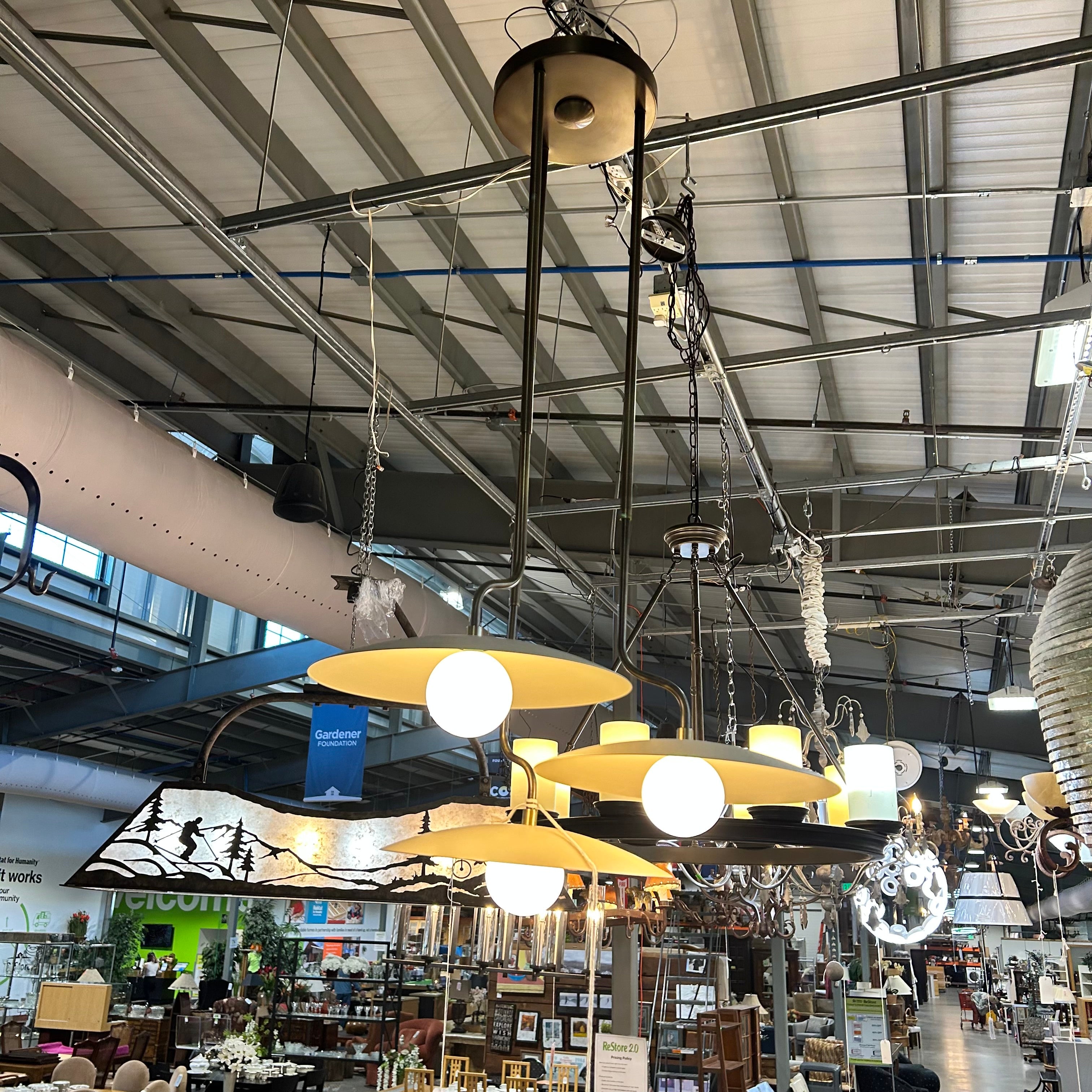 Brass Chandelier Modern Light Fixture Pendant 20"x 36"
