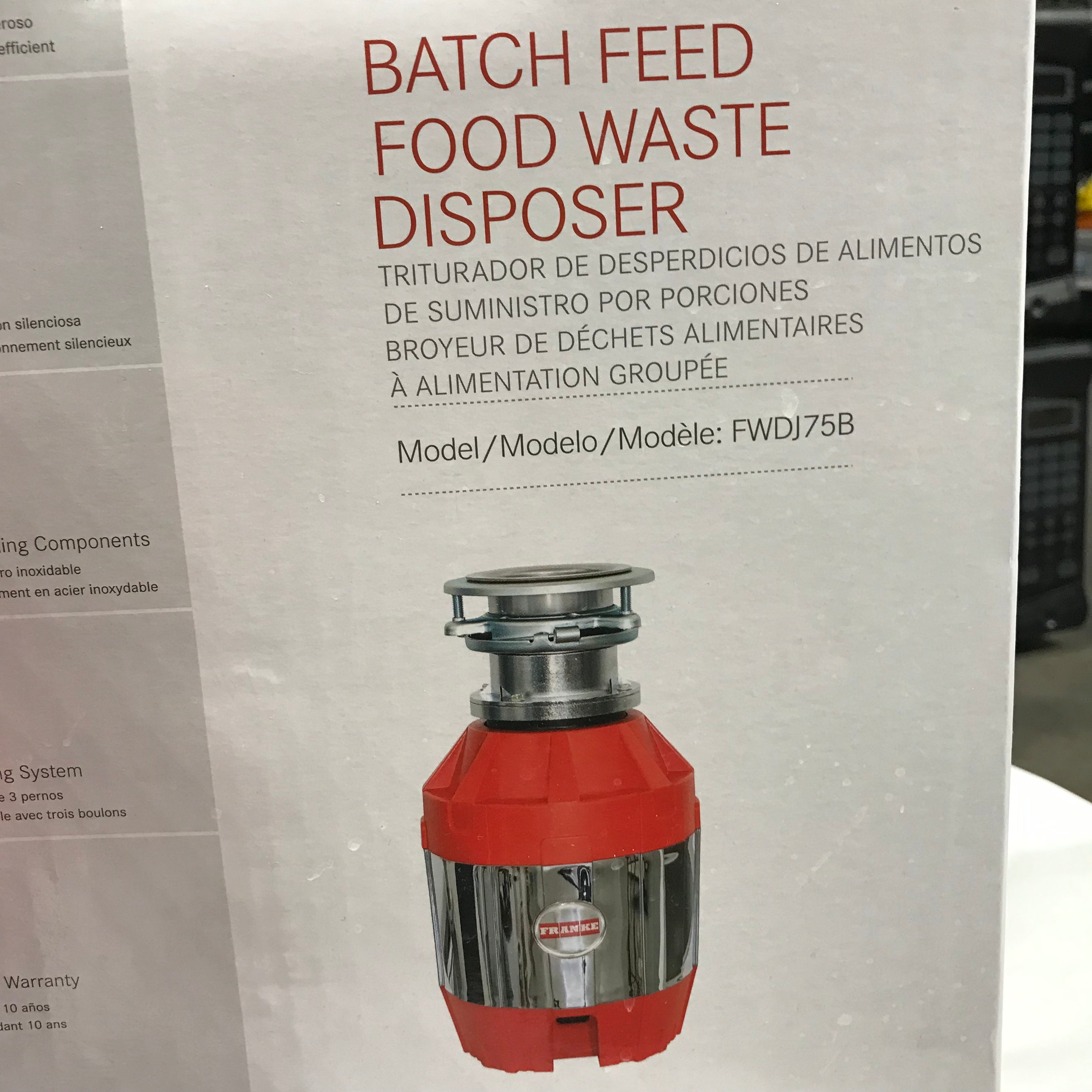 Franke FWDJ75B Batch Feed Food Waste Disposer