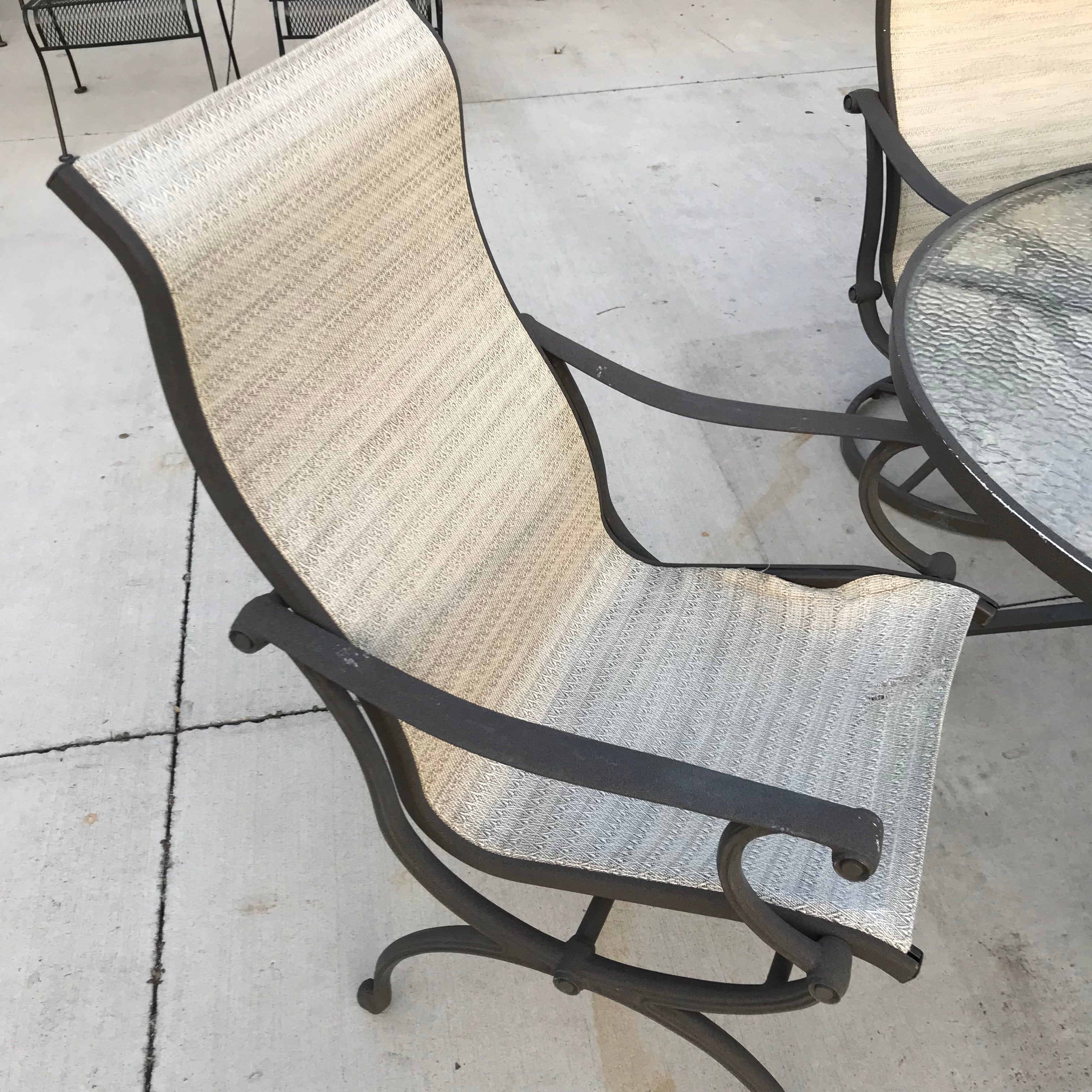 Glass Patio Table Set w/(4)Chairs