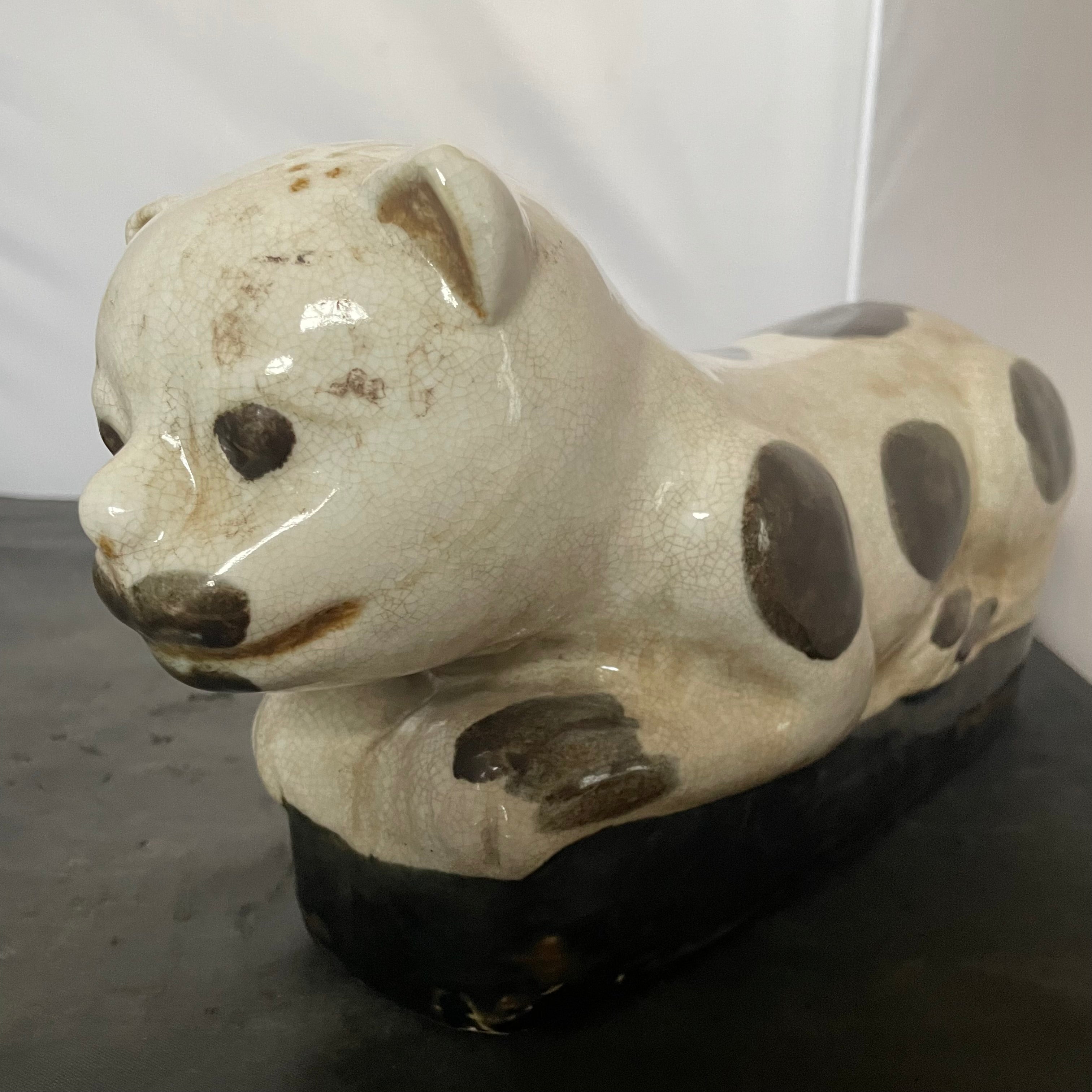Antique Chinese Cizhou Ware Cat Pillow/Head Rest, 12"x5"x6.5"