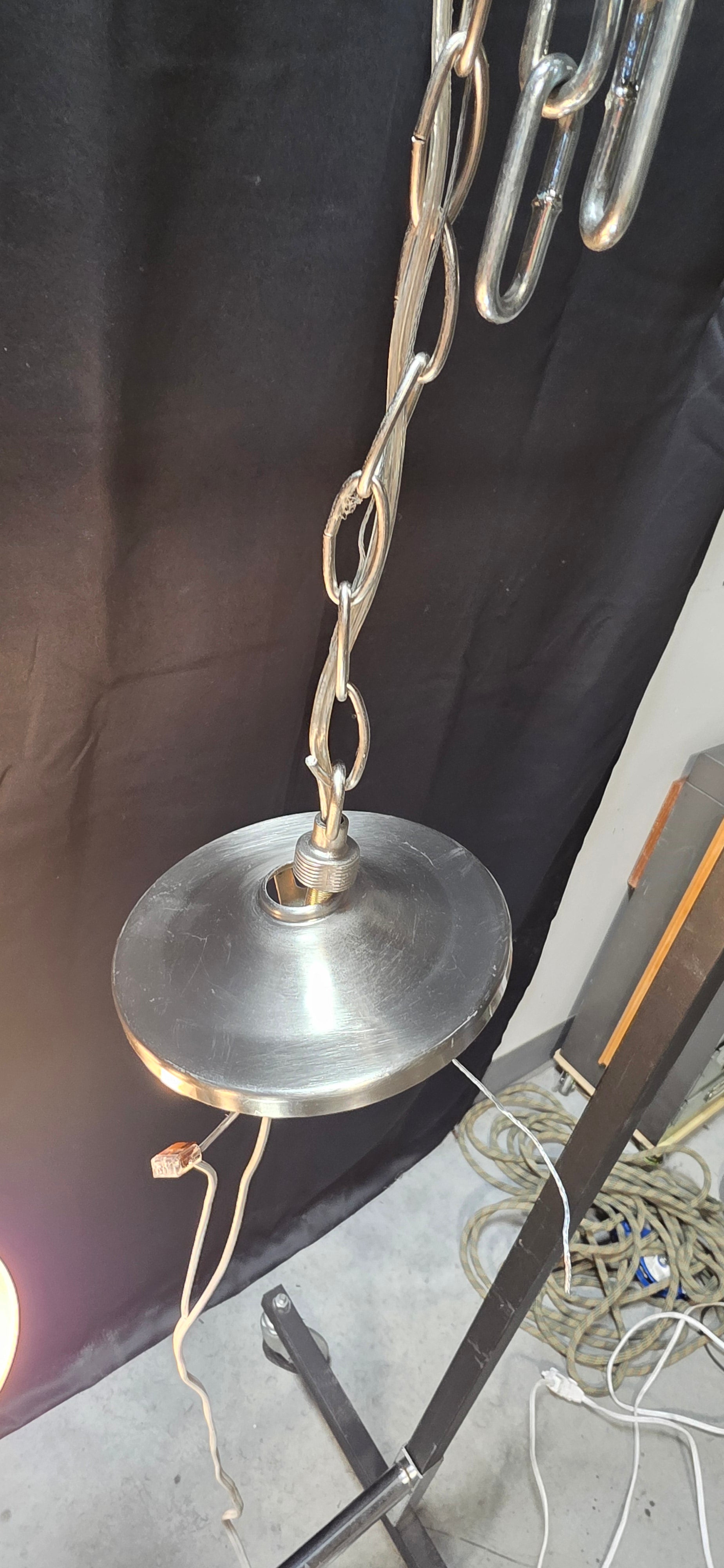 Brushed Nickel Five Light Chandelier 22"x21"