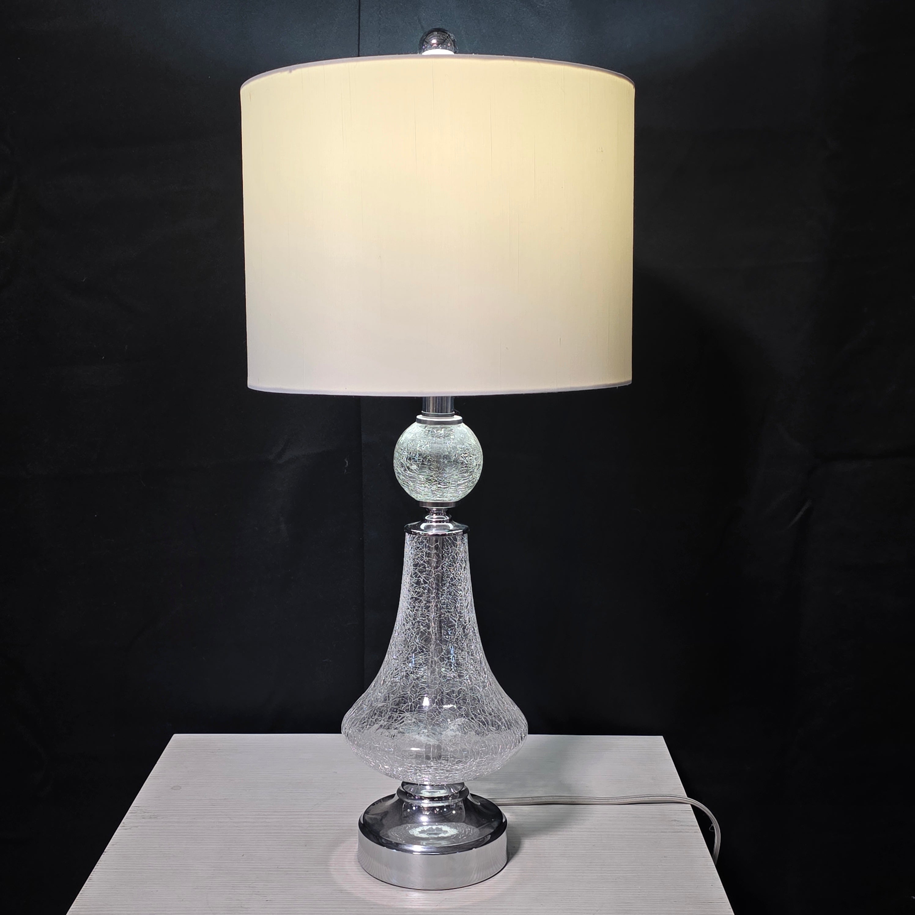 Safavieh Cracked Glass Accent Table Lamp 12"Dx27"