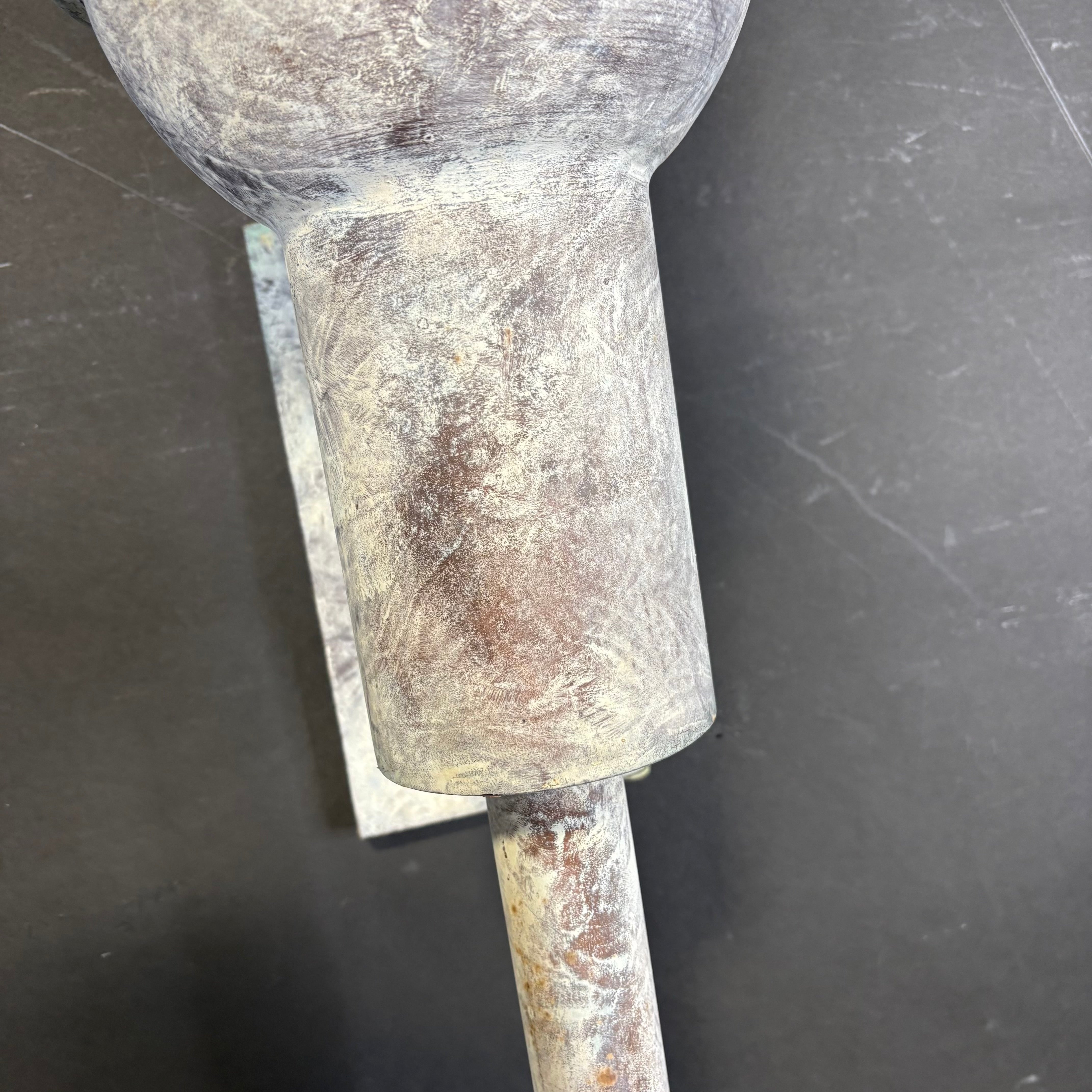 Rustic 2-Light Weathered Patina Iron and Glass Lantern Outdoor Wall Sconce 9”x 32”x 10”