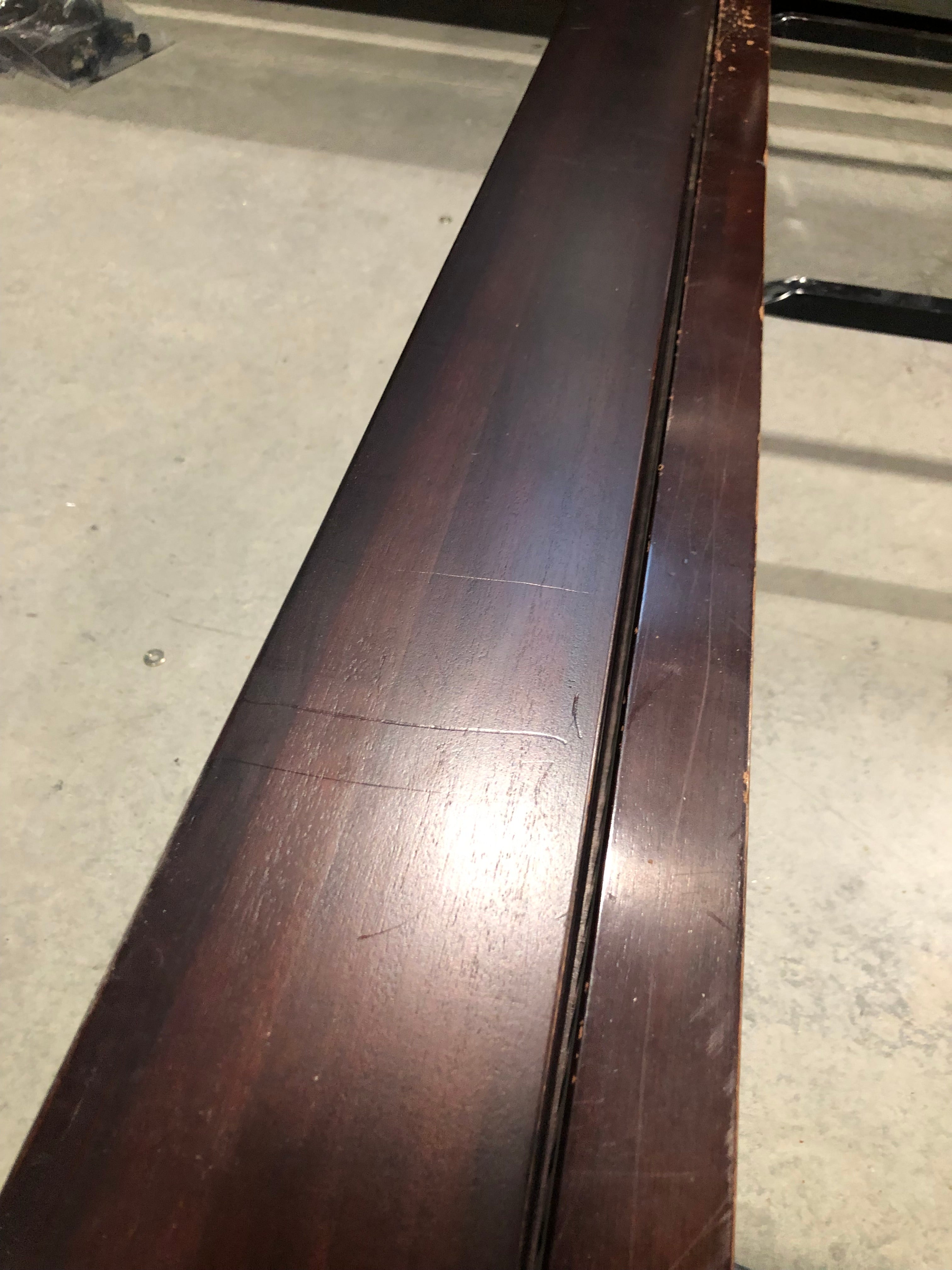King Modus Furniture Nevis Veneto Solid Dark Finish Wood Platform Bed Set 58"x 89"x 45"