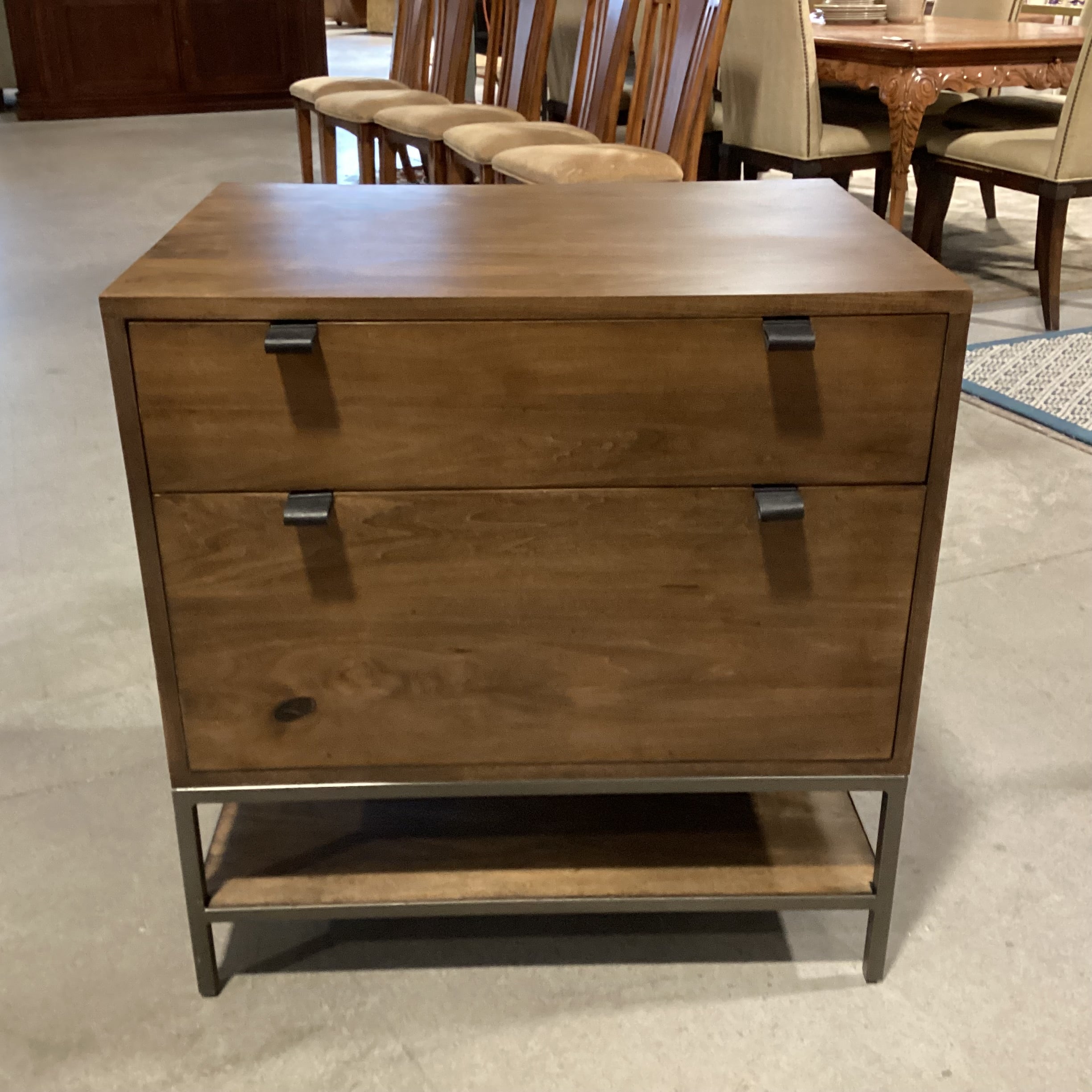 Trey Modular Wood with Metal & Leather Pulls Filing Cabinet 30"x 22"x 31"