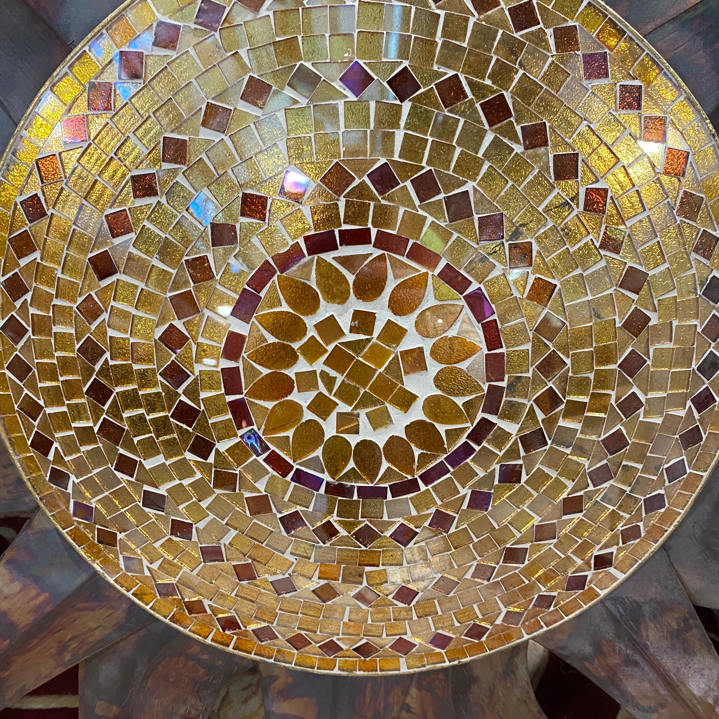Rainbow Copper Sun Wall Decor 36"