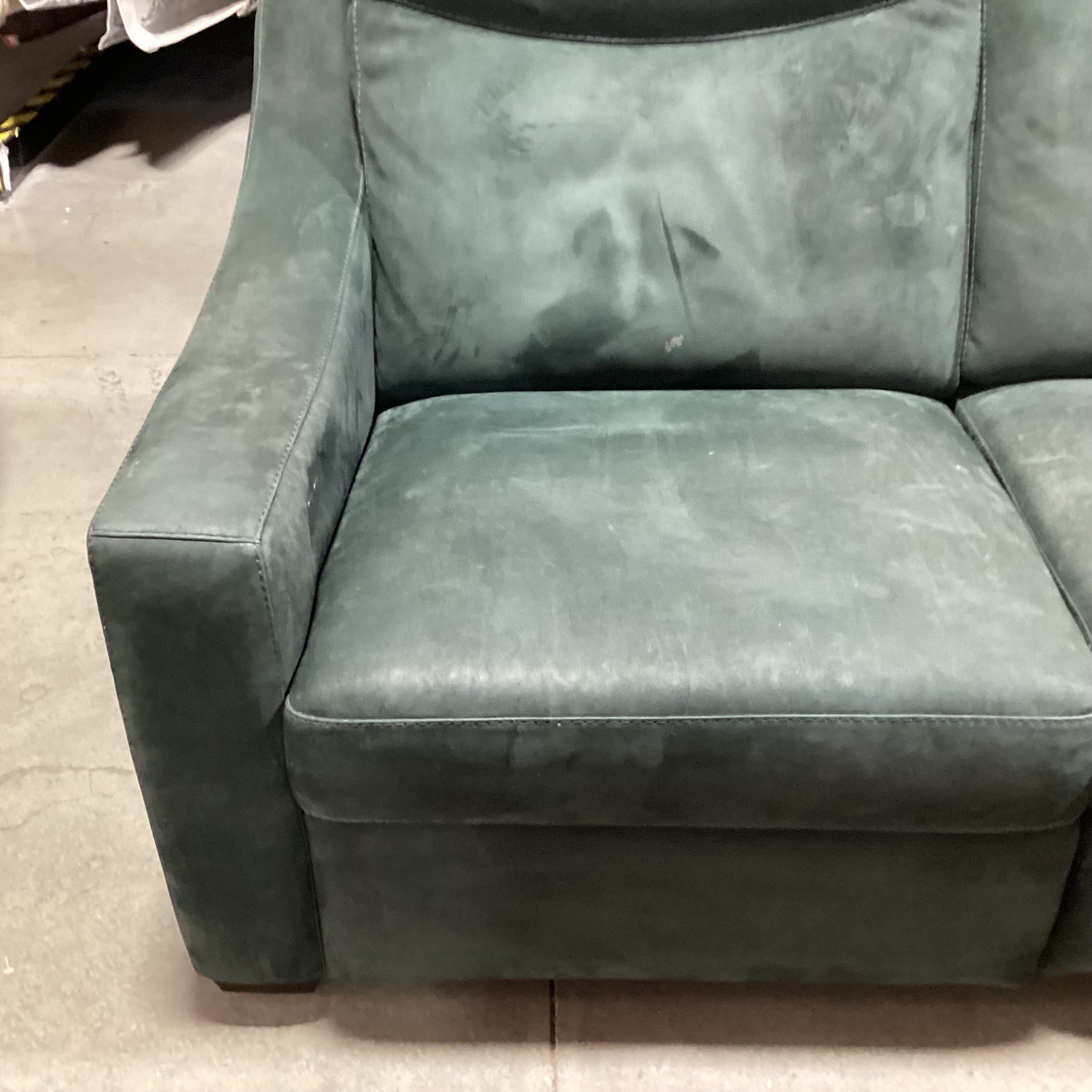 American Leather Furniture Jade Ultra Suede Power Reclining Sofa 94"x 41" to 68"x 41"