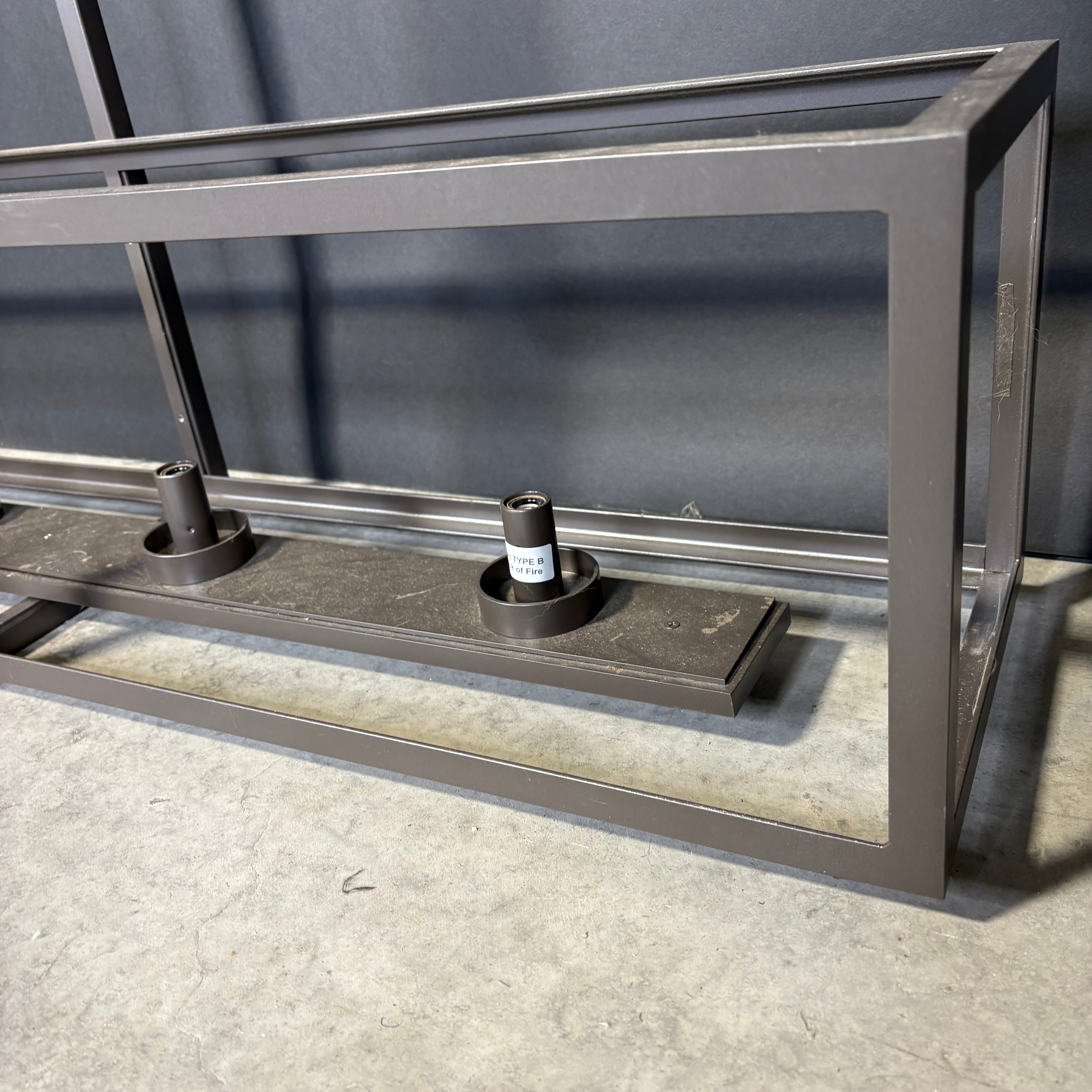 Industrial Modern 7-Light Grey Metal Linear Chandelier 72”x 11”x 106”