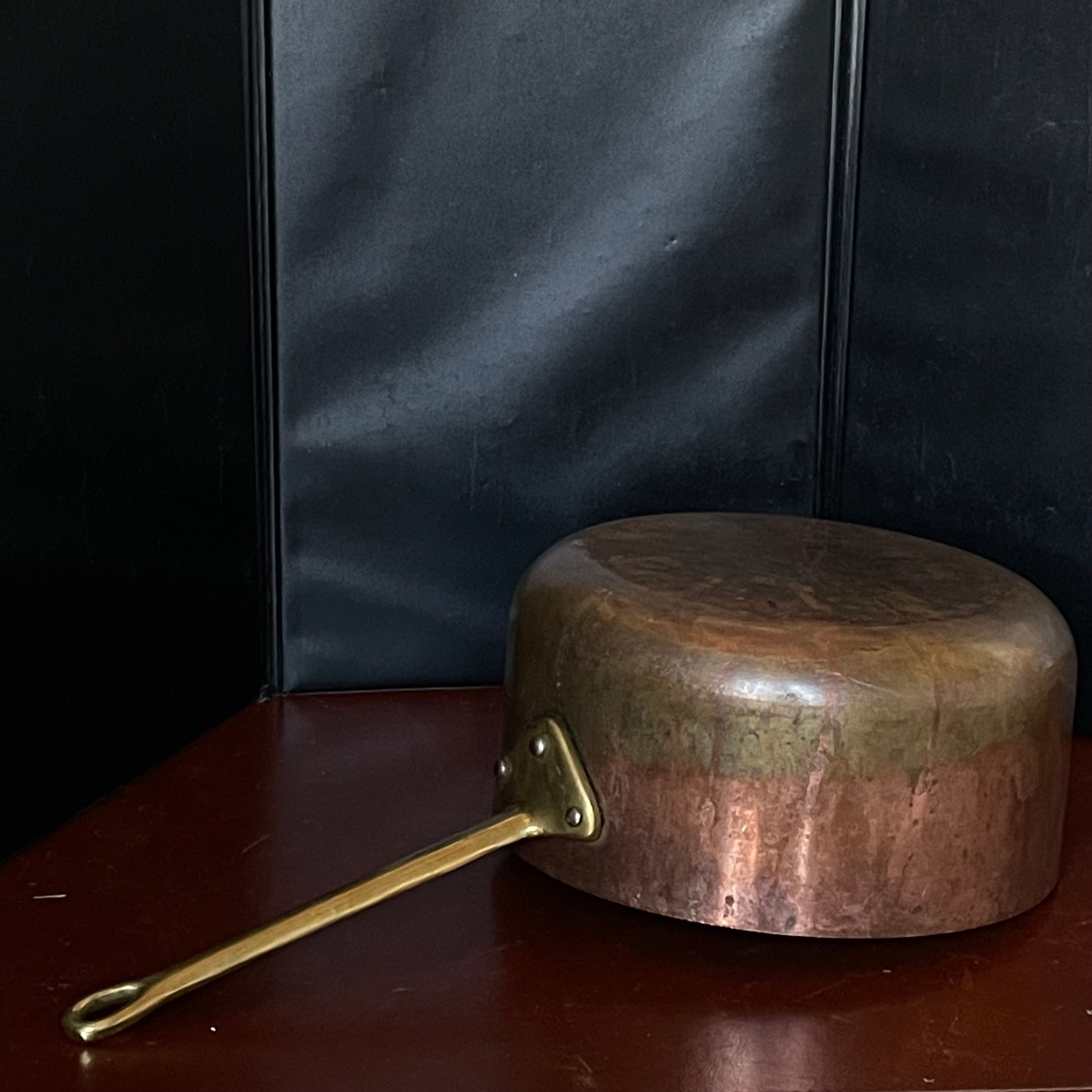 Vintage Copper/Brass Saucepan, 8"x 4"