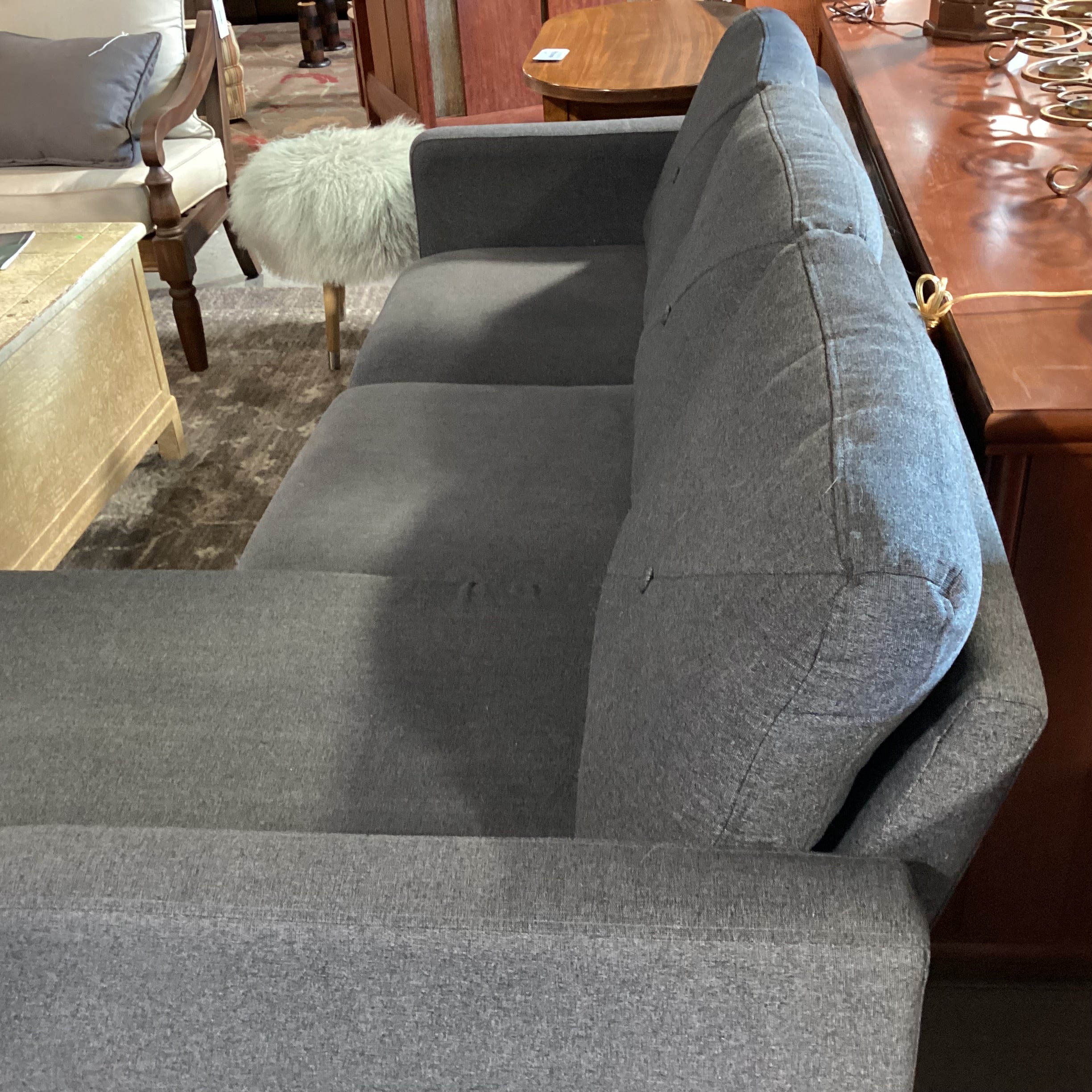 Belfinn Charcoal 2 Piece with Left or Right Chaise Sectional 80"x 55"x 31"x 31"