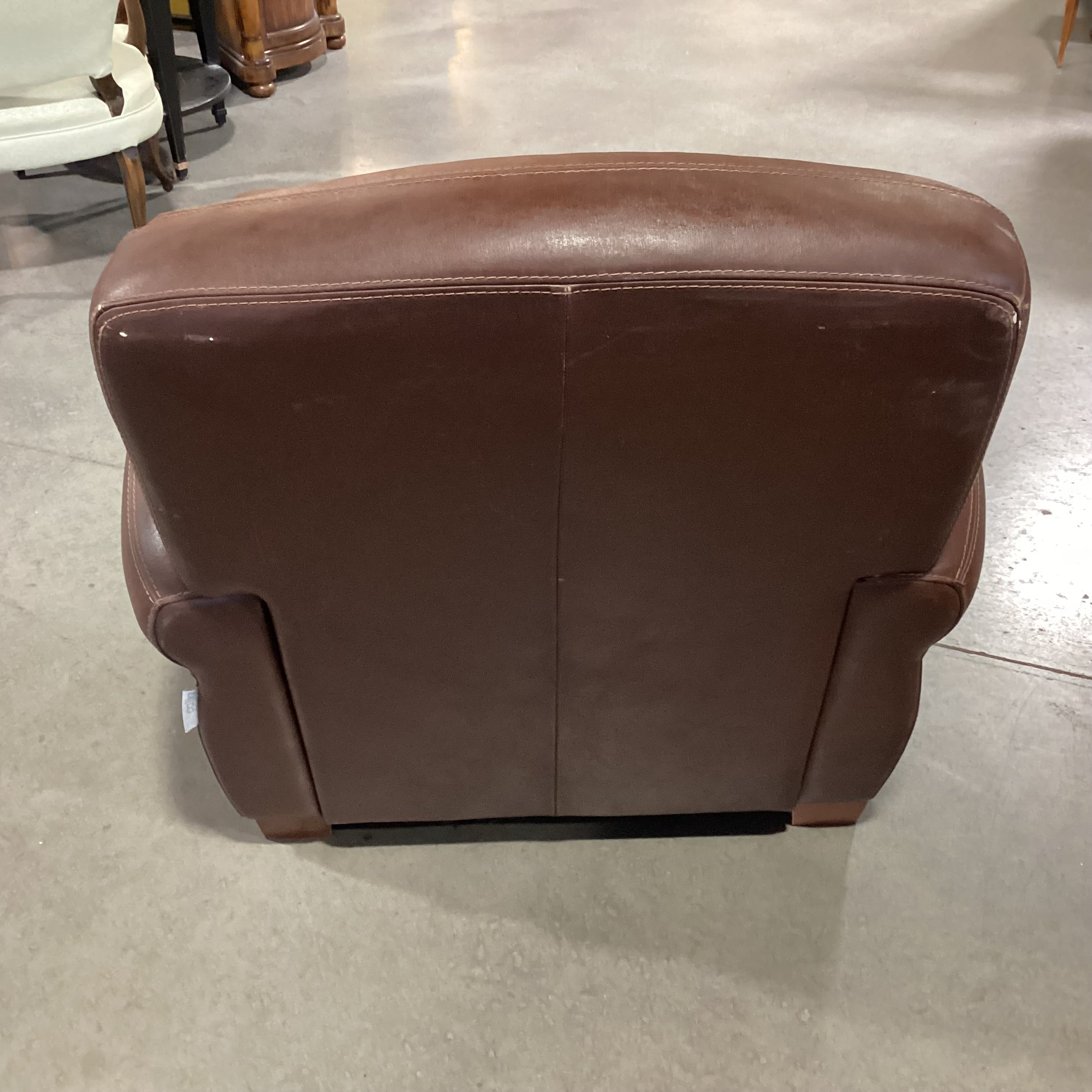 Calia Brown Leather Chair 40"x 34"x 36"