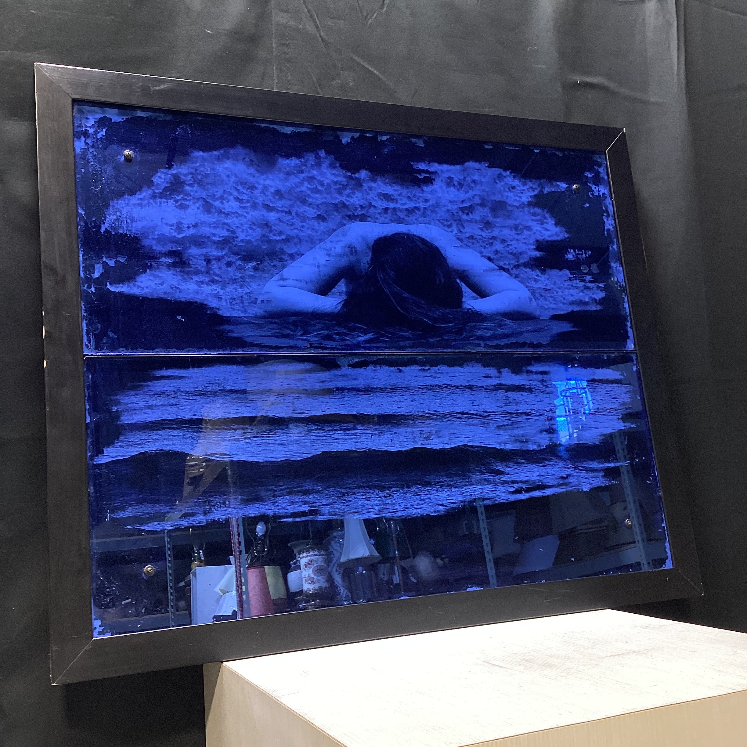 Beverly N. Signed/Dated "Ocean Of Tears" Artistic Wall Mirror  33" x 27"