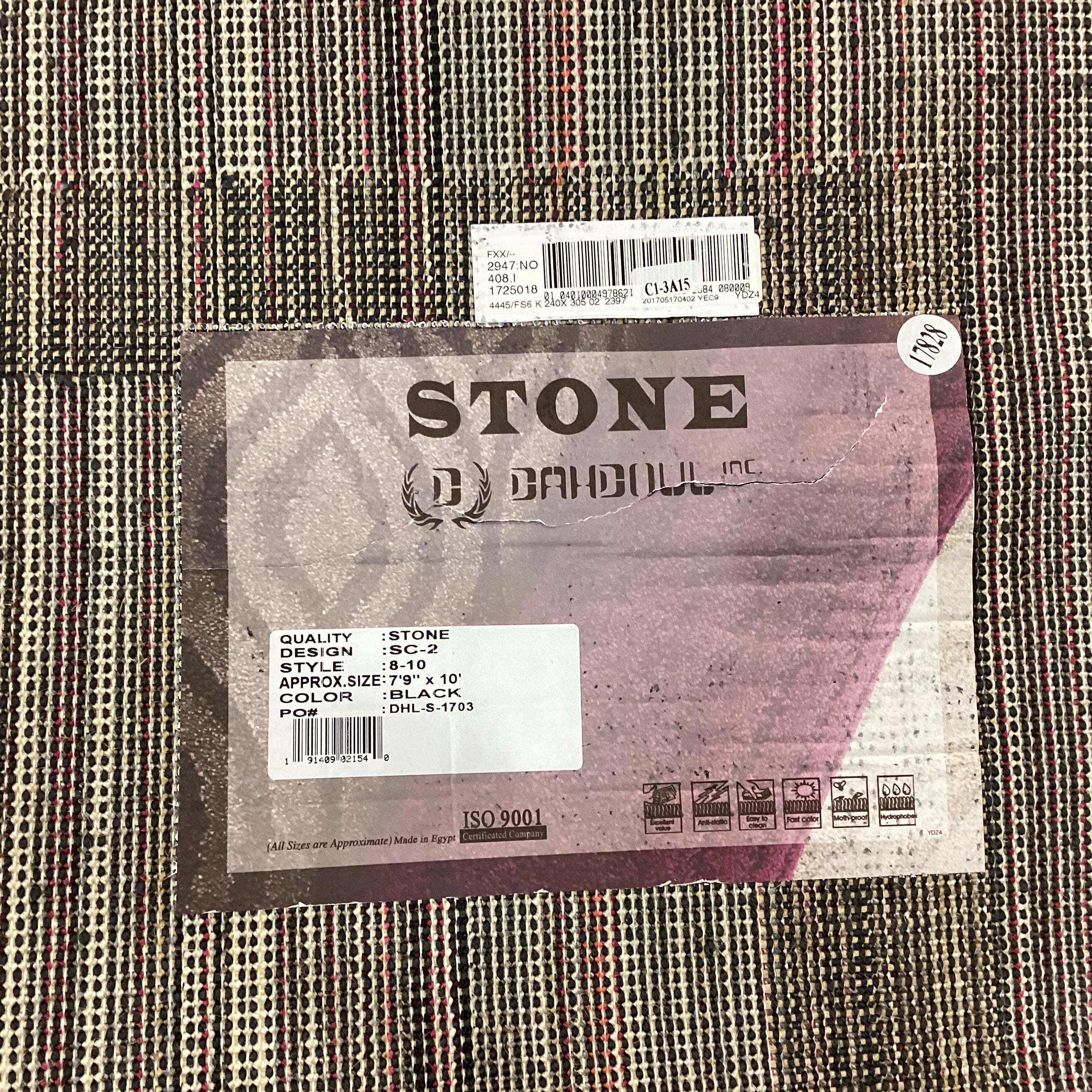 DahDoul Stone Black High Pile Rug