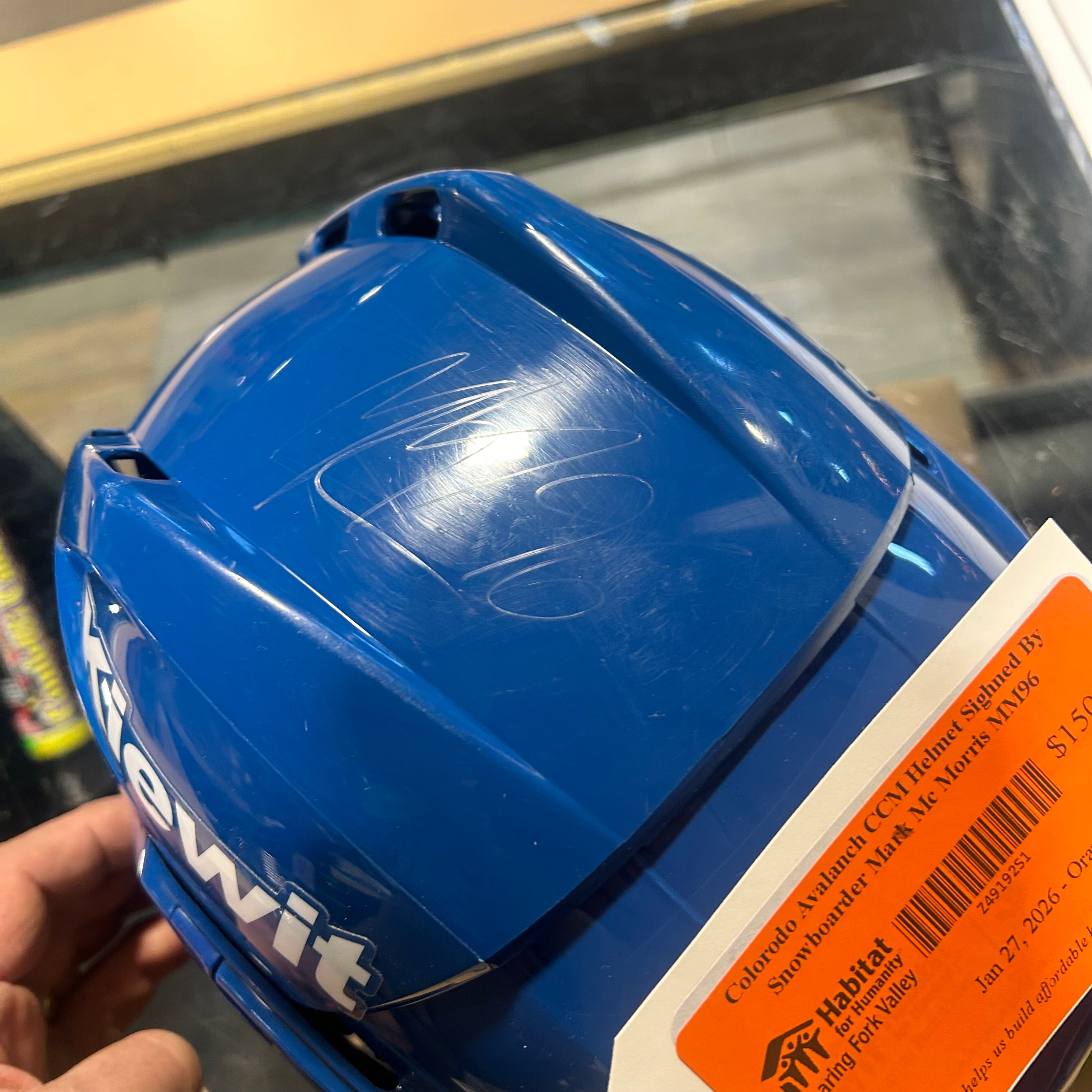 Colorodo Avalanch CCM Helmet Sighned By Snowboarder Mark Mc Morris MM96