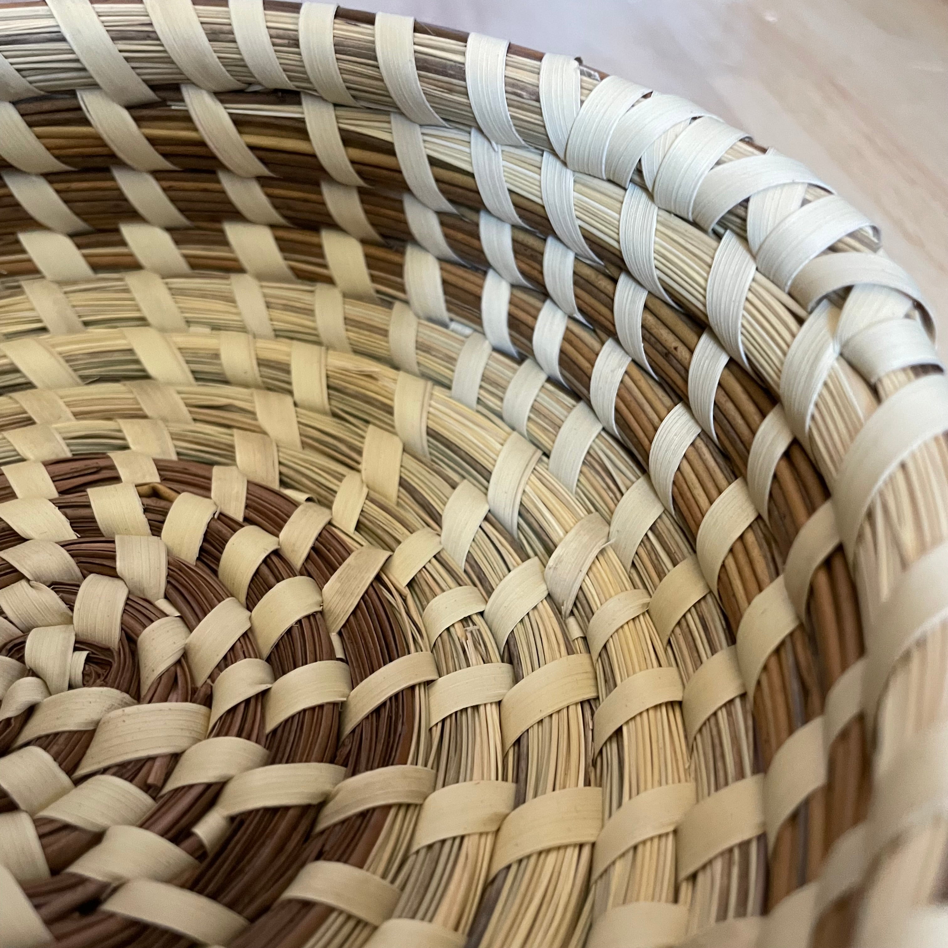 Charleston Sweetgrass Gullah Baskets Signed by Artist Andrea Brown, Pair