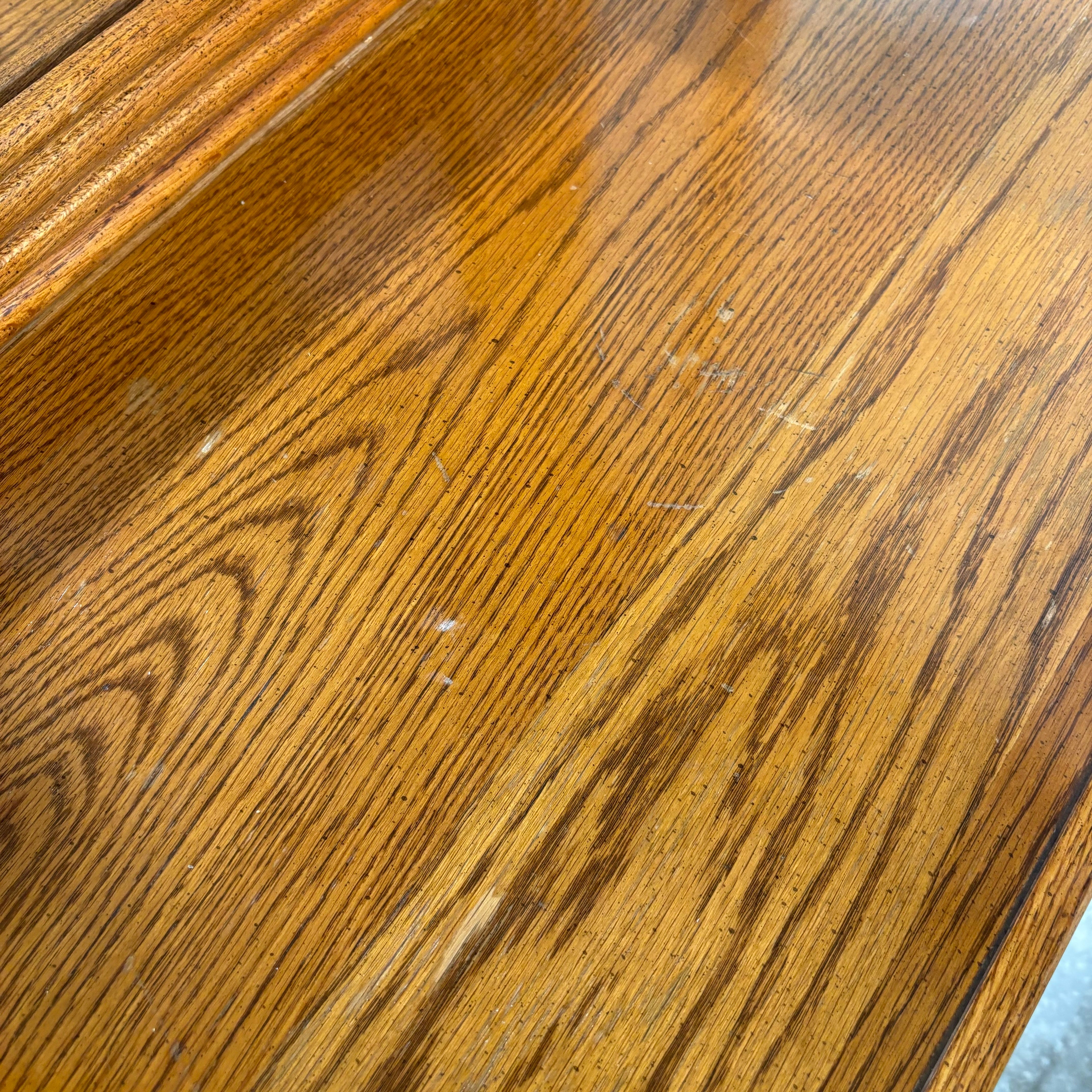 Lenoir House Finished Oak 9 Drawer with Mirror Dresser 66"x 18"x 30.5"