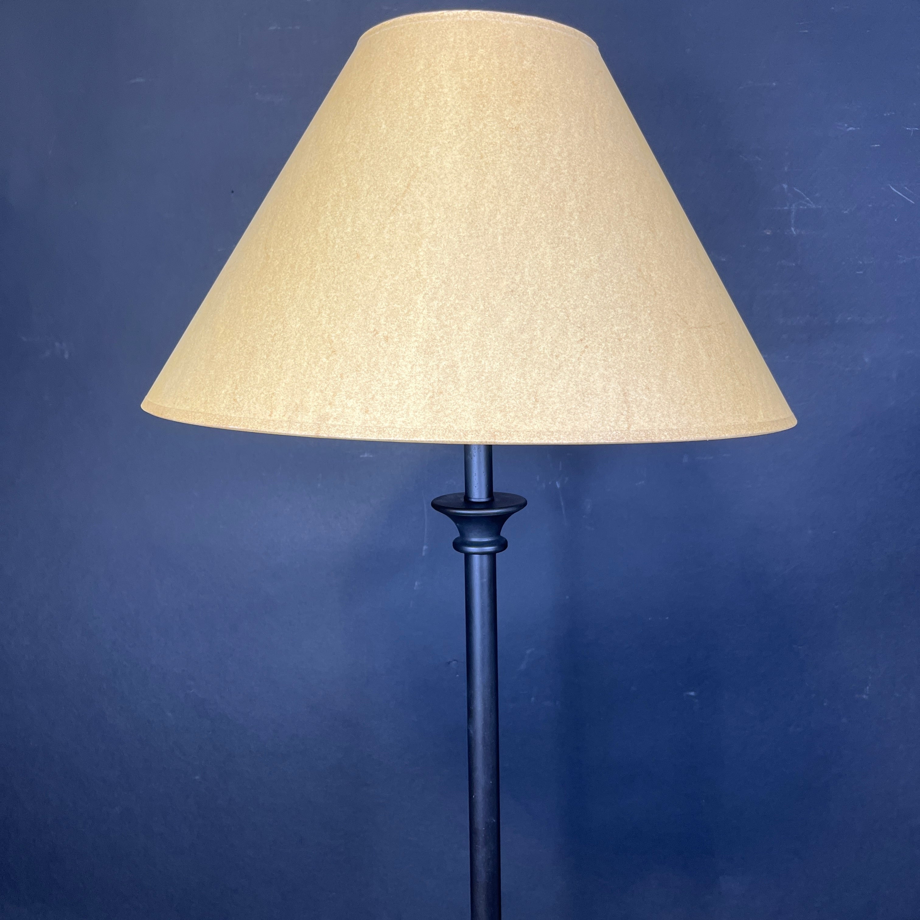 Hubbardton Forge Smoke Black Metal with Shade Floor Lamp 18” Diameter @ Shade x 58”