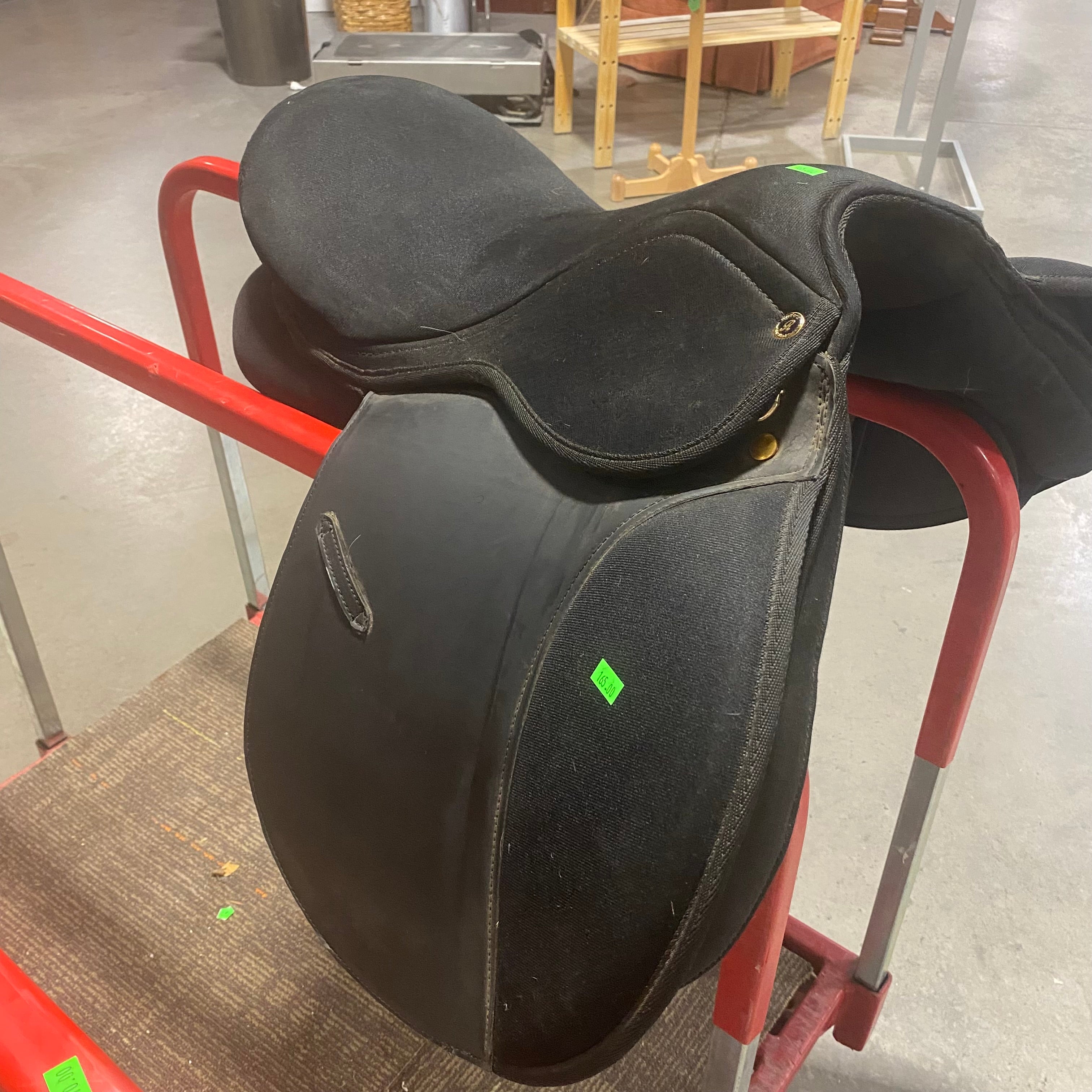 Pro Am Australian Bush Black Leather and Nylon Saddle (Without Horn or Stirrups)