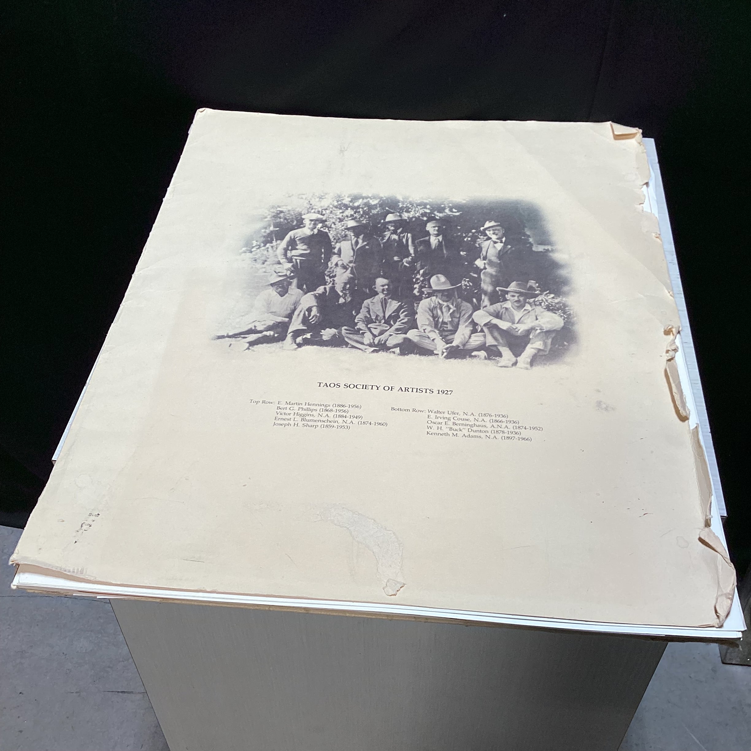 Taos, NM Artist Society 1927 Exhibition Portfolio With Colored 10 Prints 24" x 20"