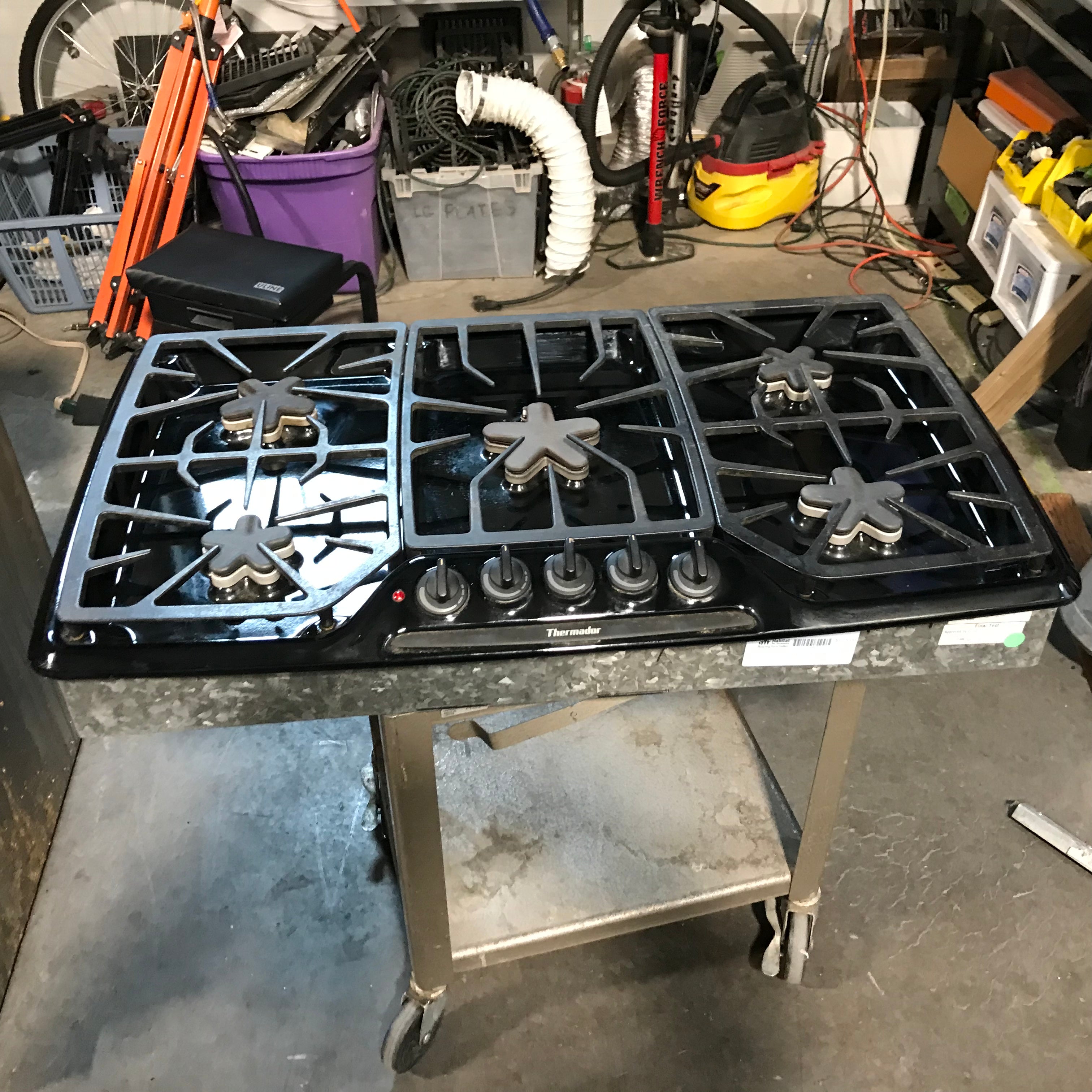 Thermador Black 5 Burner Gas Cook-Top 37"x 21"x 5"