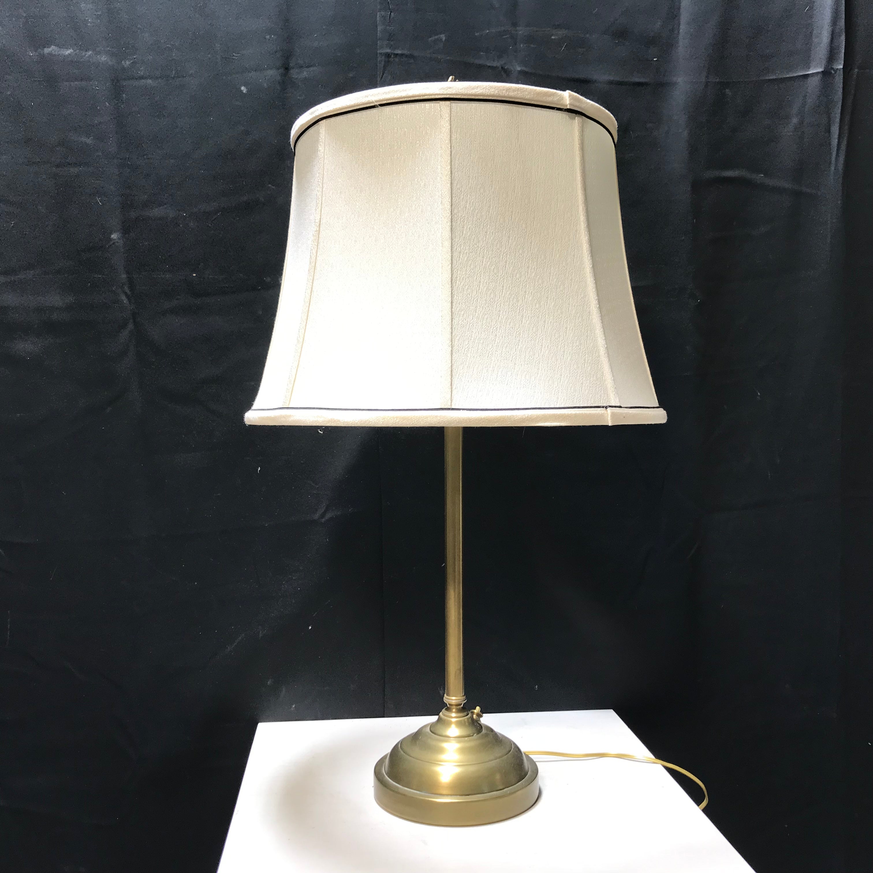 Brass Like Base And Post Table Lamp Base 7" Height 31"