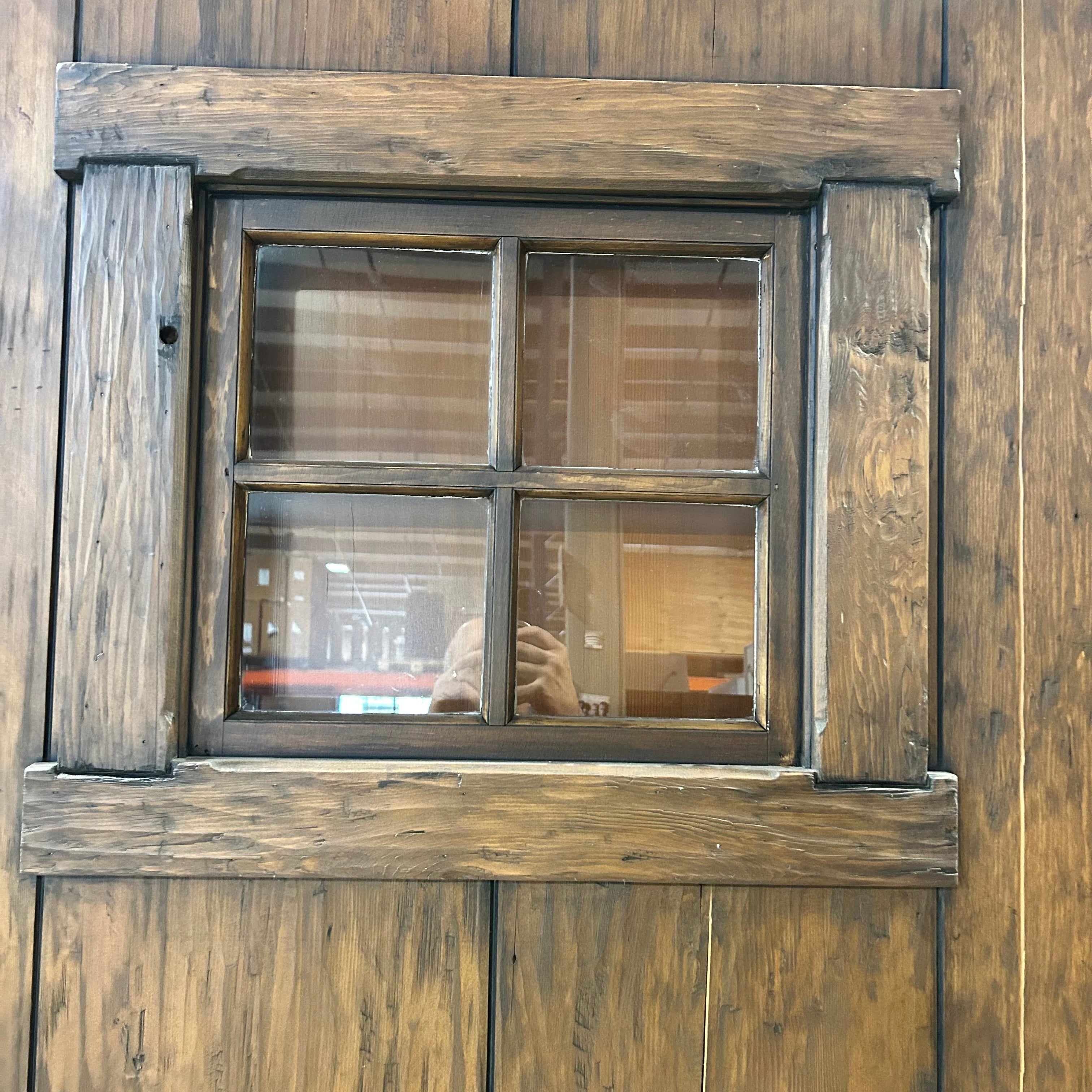 47.75"x 87.75"x 2.5" Rustic Pine Barn Door/Pocket Door with Iron Hardware Aceents