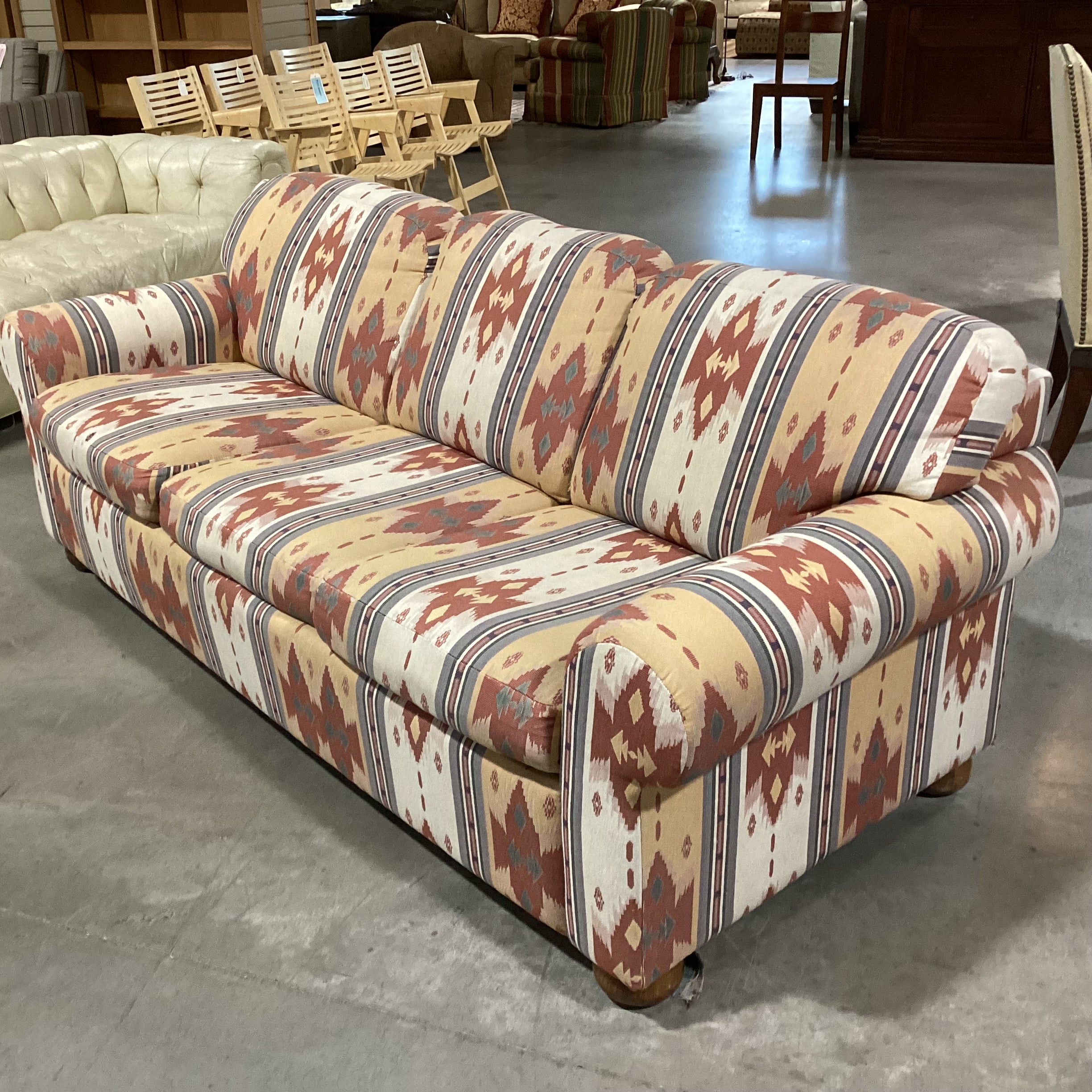 La-Z Boy Gold Rust Southwest Upholstered Queen Sleeper Sofa 84"x 34"x 32"