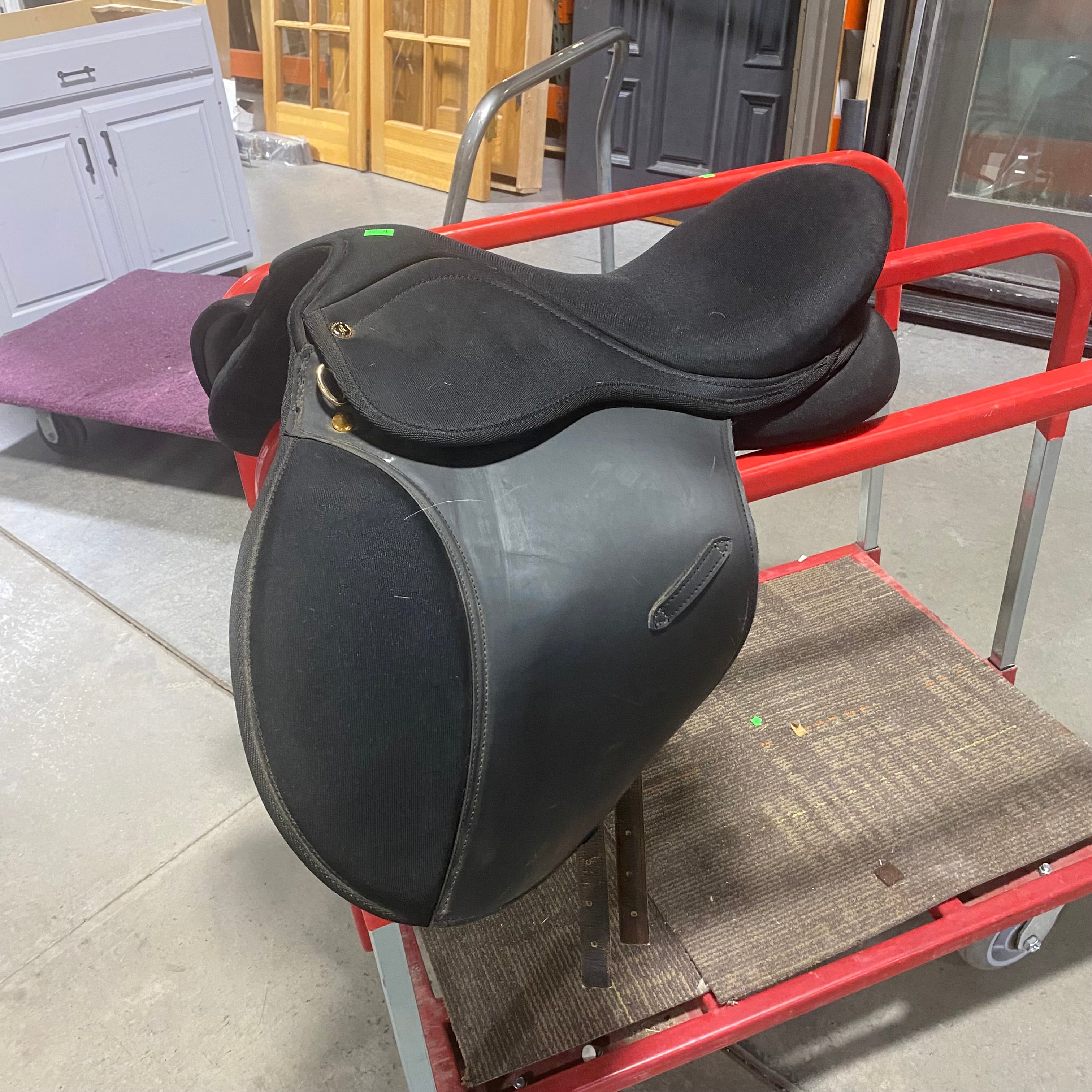 Pro Am Australian Bush Black Leather and Nylon Saddle (Without Horn or Stirrups)