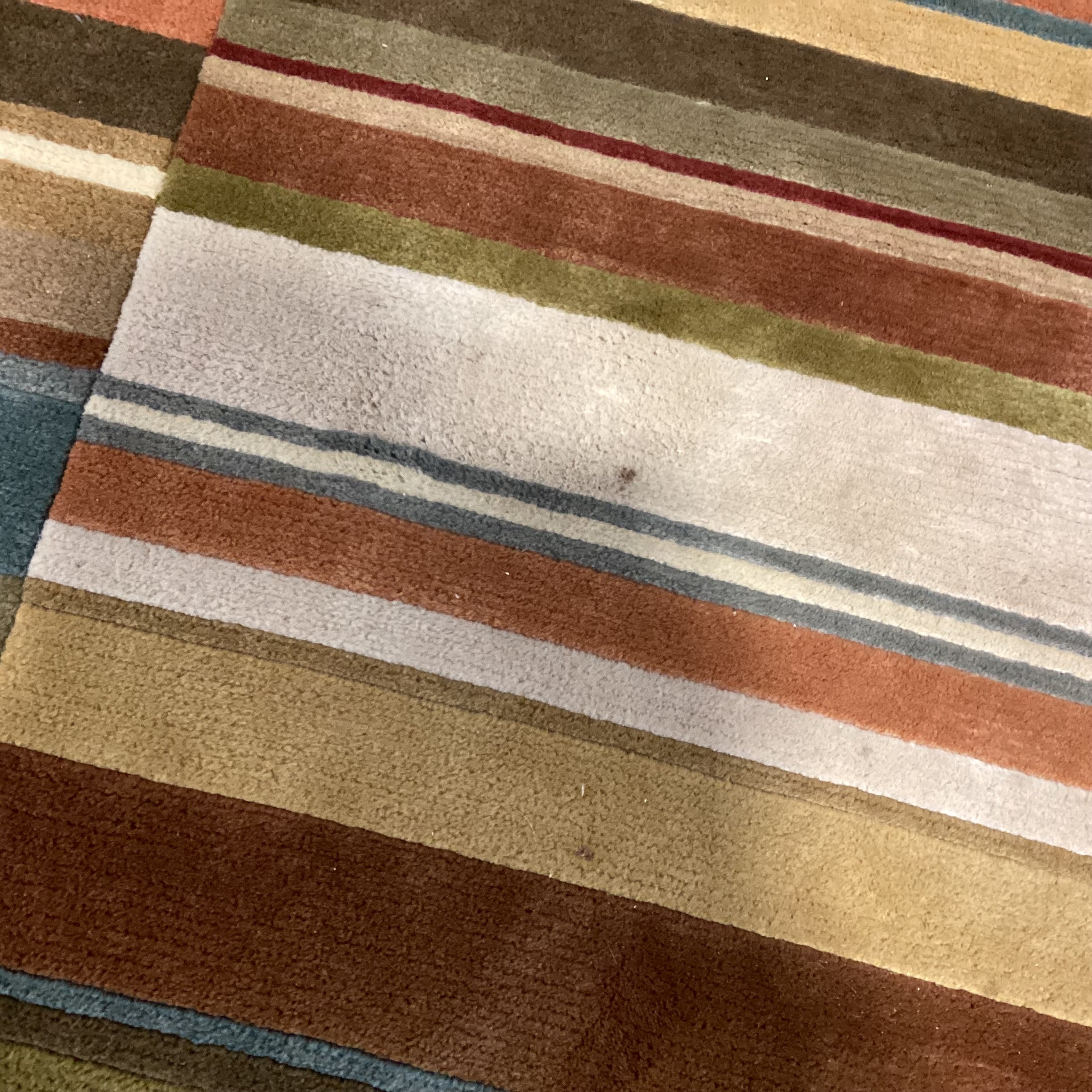 Olive Rust Cream & Blue Multi Hand Woven Wool Rug 8' 17"x 11' 8"