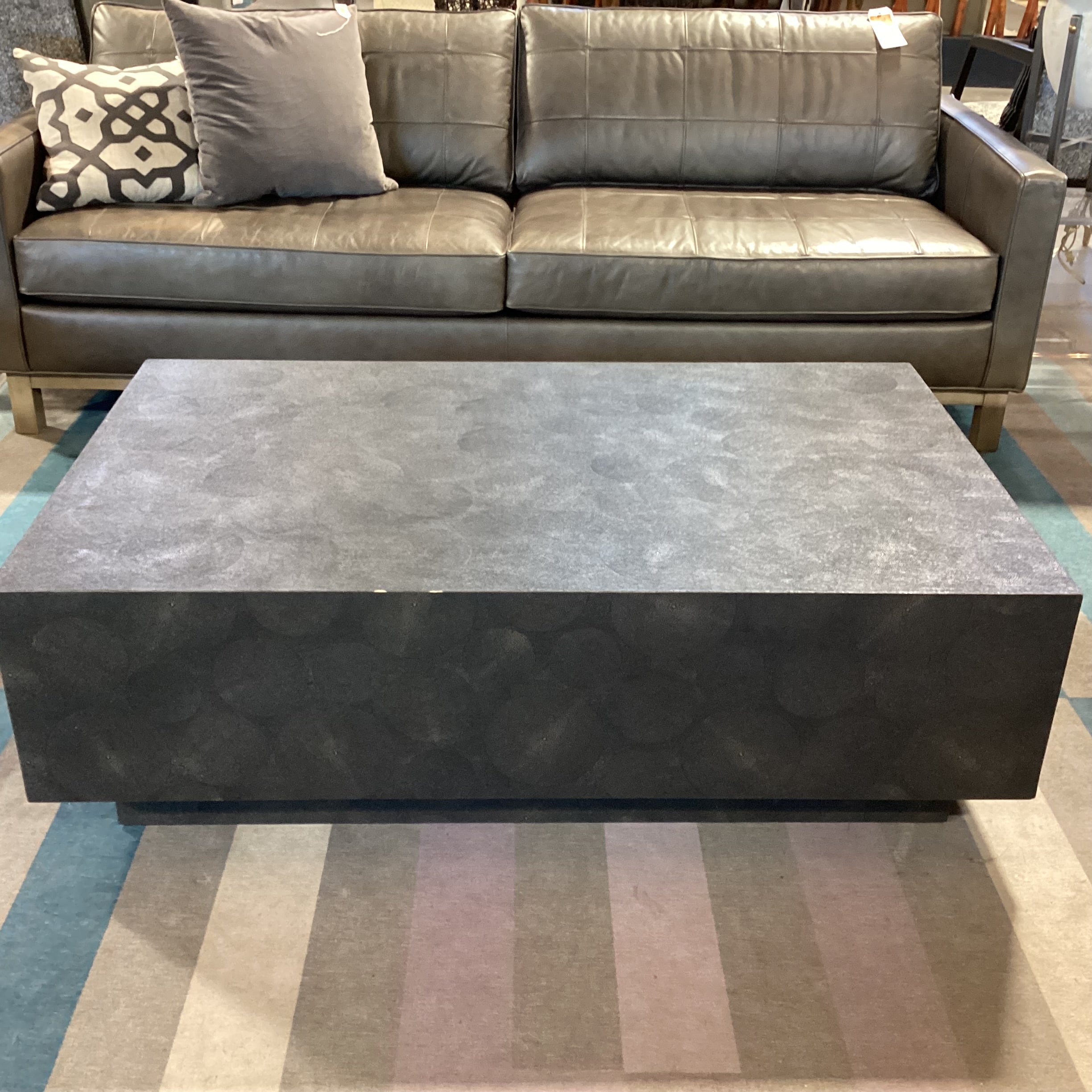 Made Goods Faux Shagreen Coffee Table 50"x 30"x 16"