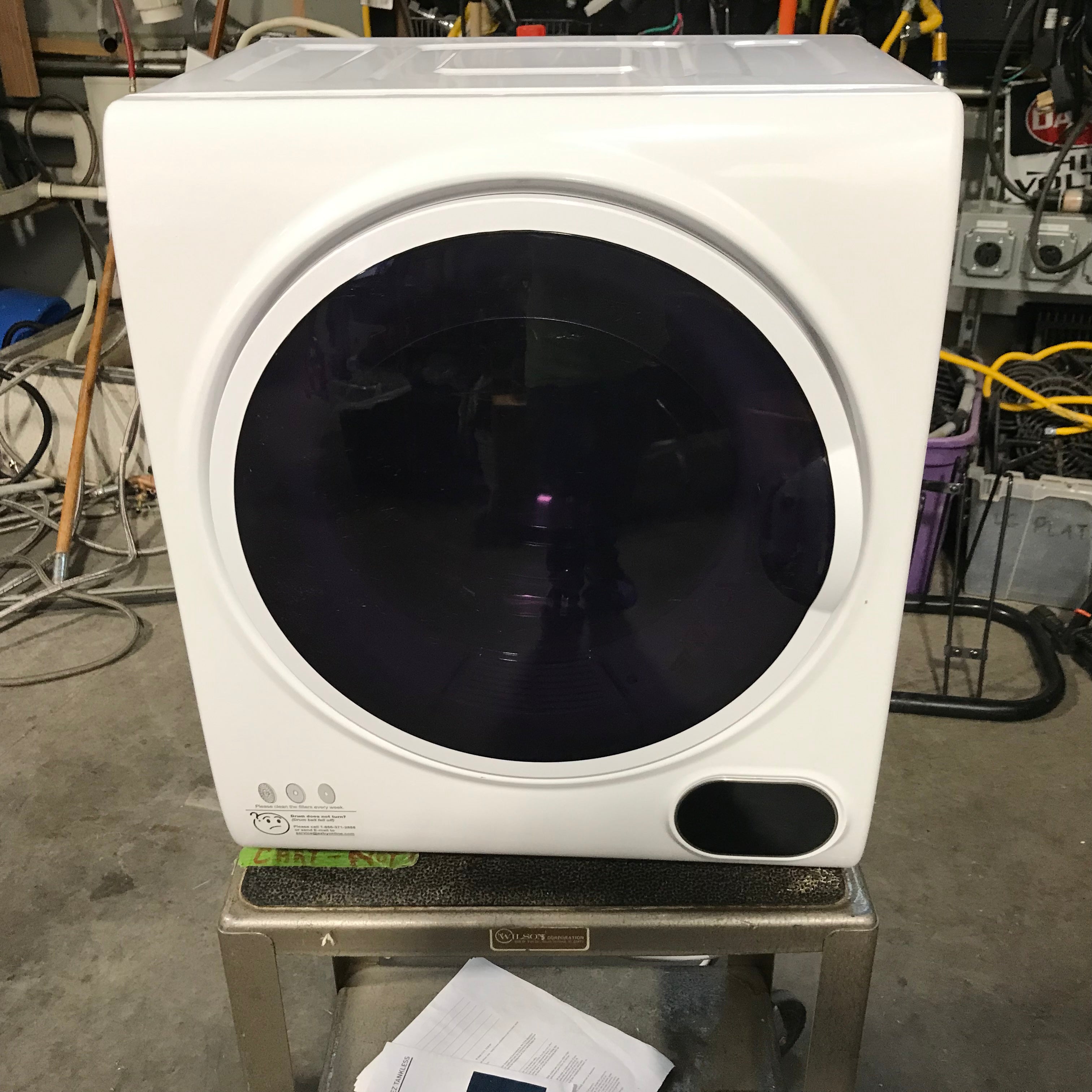 Panda White Compact 120 Volt 1.5 Cubic Ft. Electric Dryer 19.5"x 15"x 23"