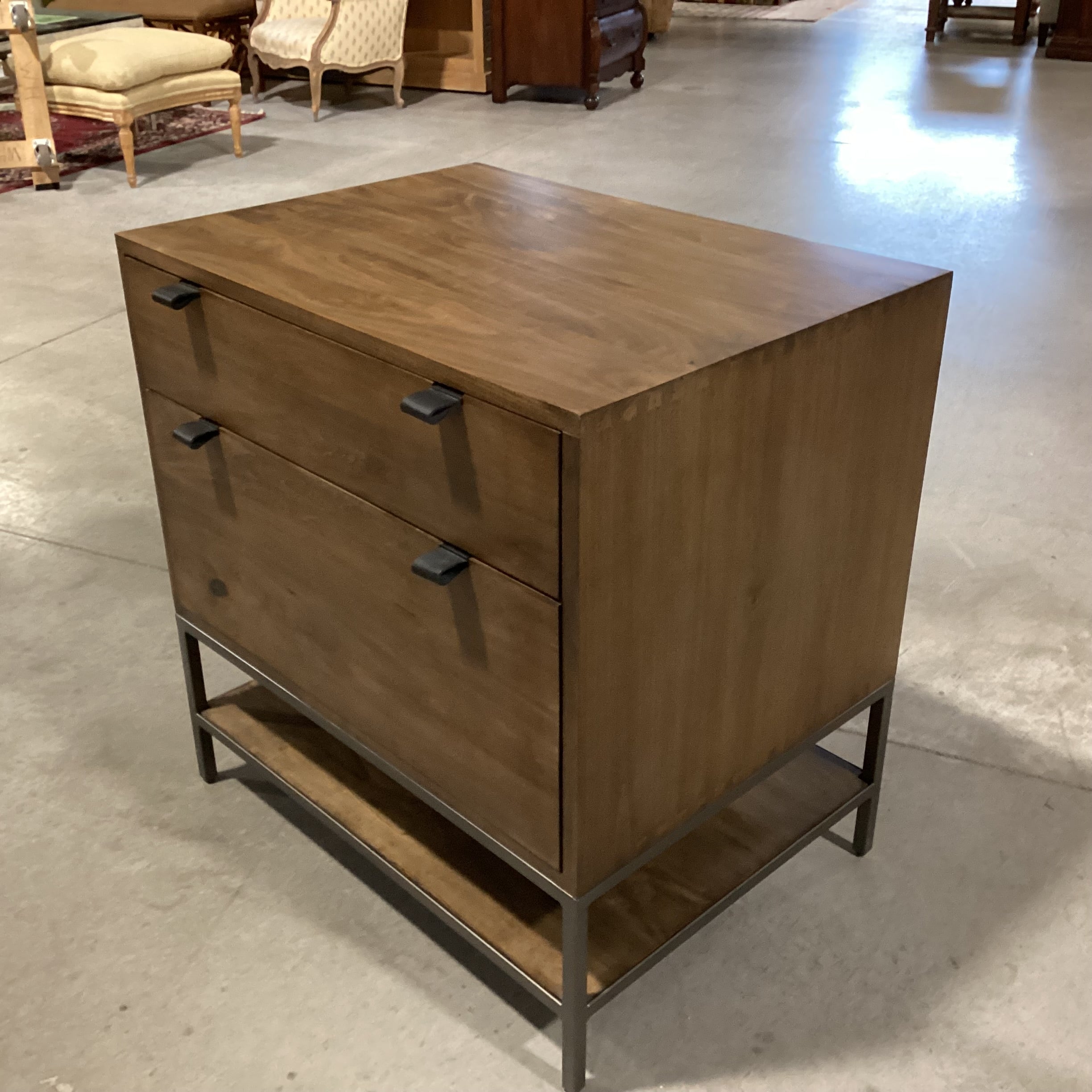 Trey Modular Wood with Metal & Leather Pulls Filing Cabinet 30"x 22"x 31"