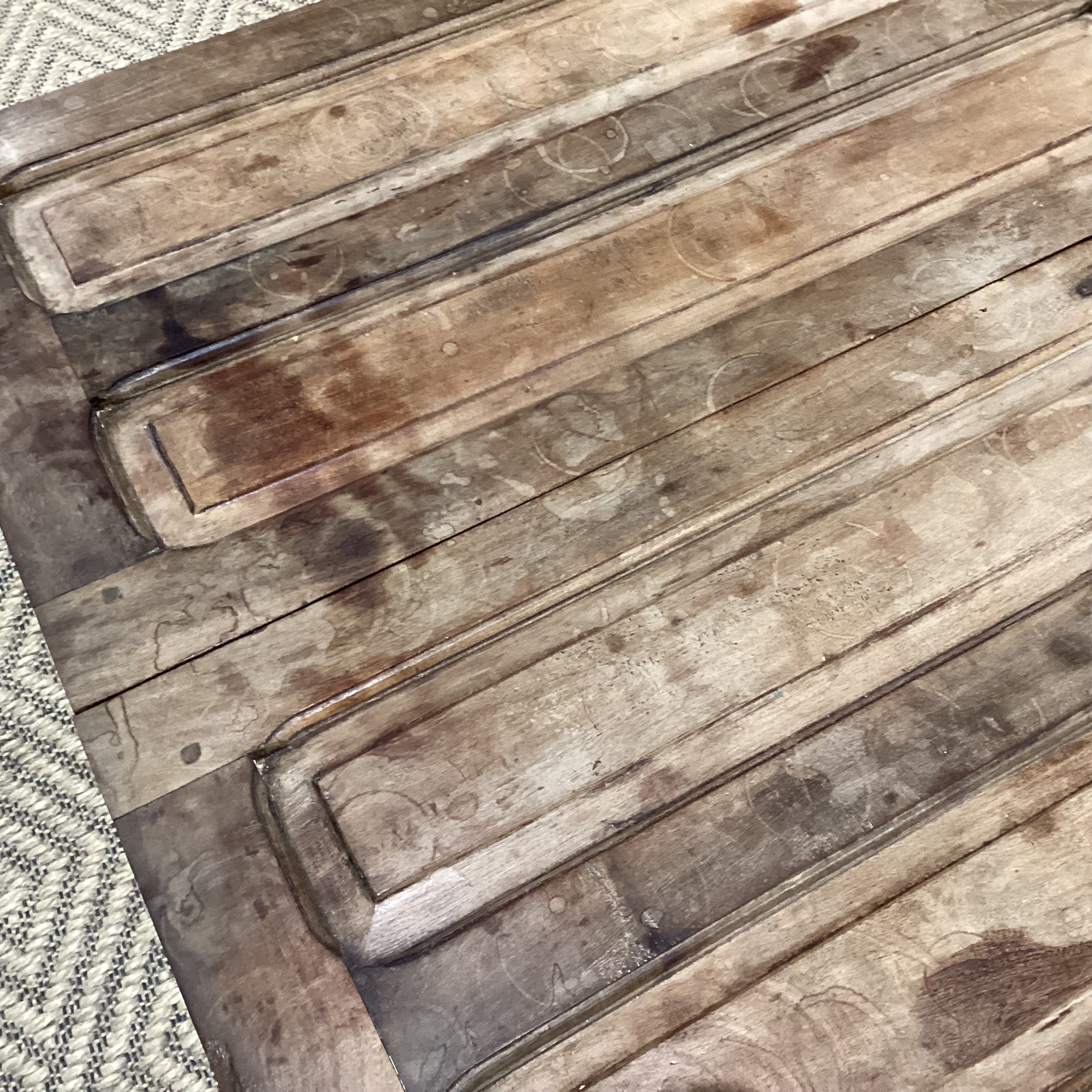 Iron & Reclaimed Wood Door with Iron Latch Coffee Table 40"x 40"x 18"