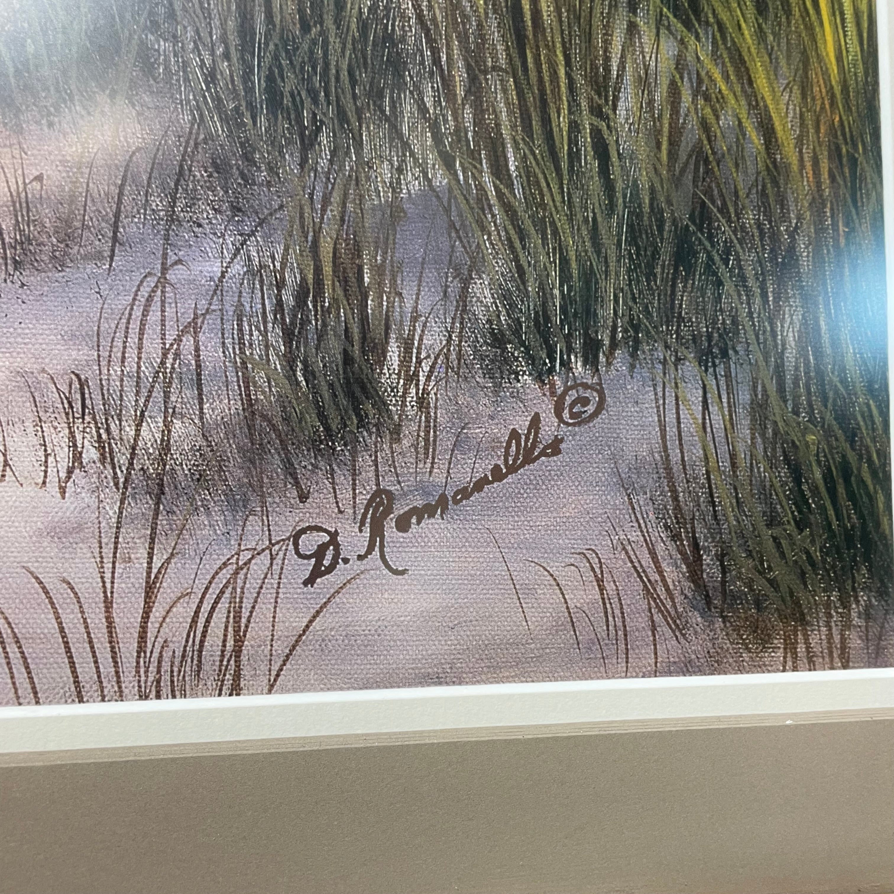 Diane Romanello "Gentle Breeze" Art Print In Light Wood Frame 41 1/2" x 30 1/2"